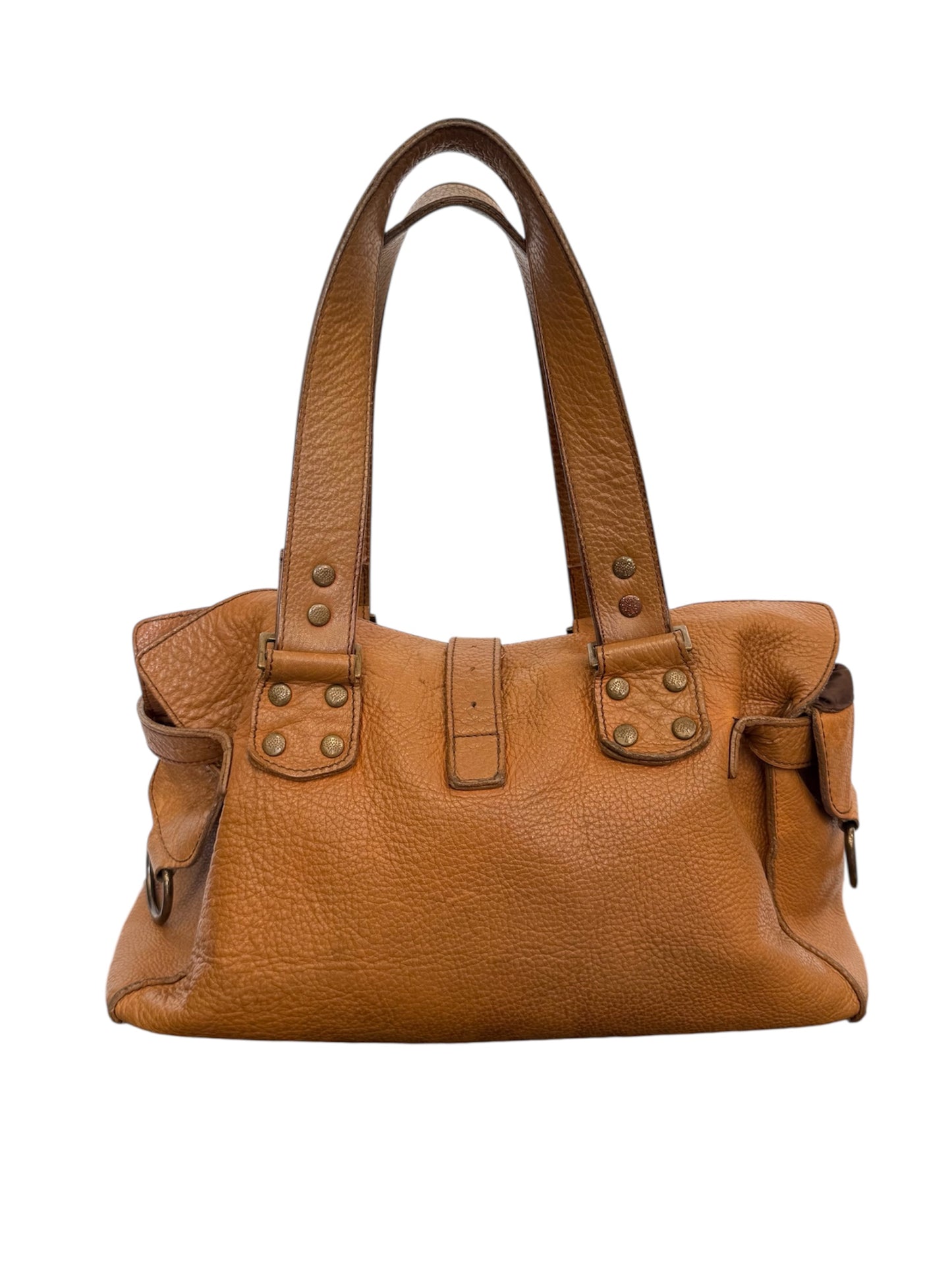 Vintage leather buckled purse