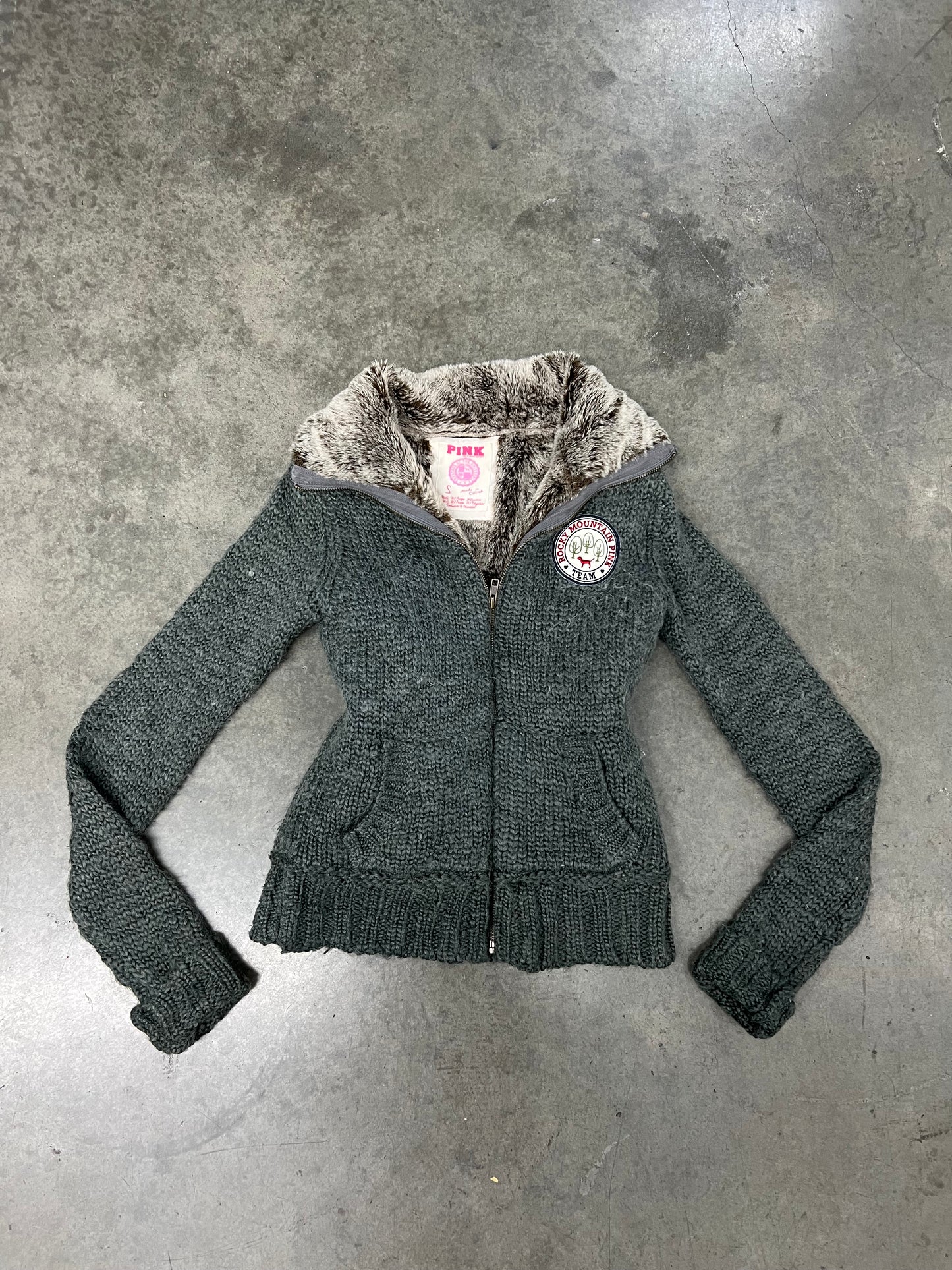 Vintage knitted fur jacket