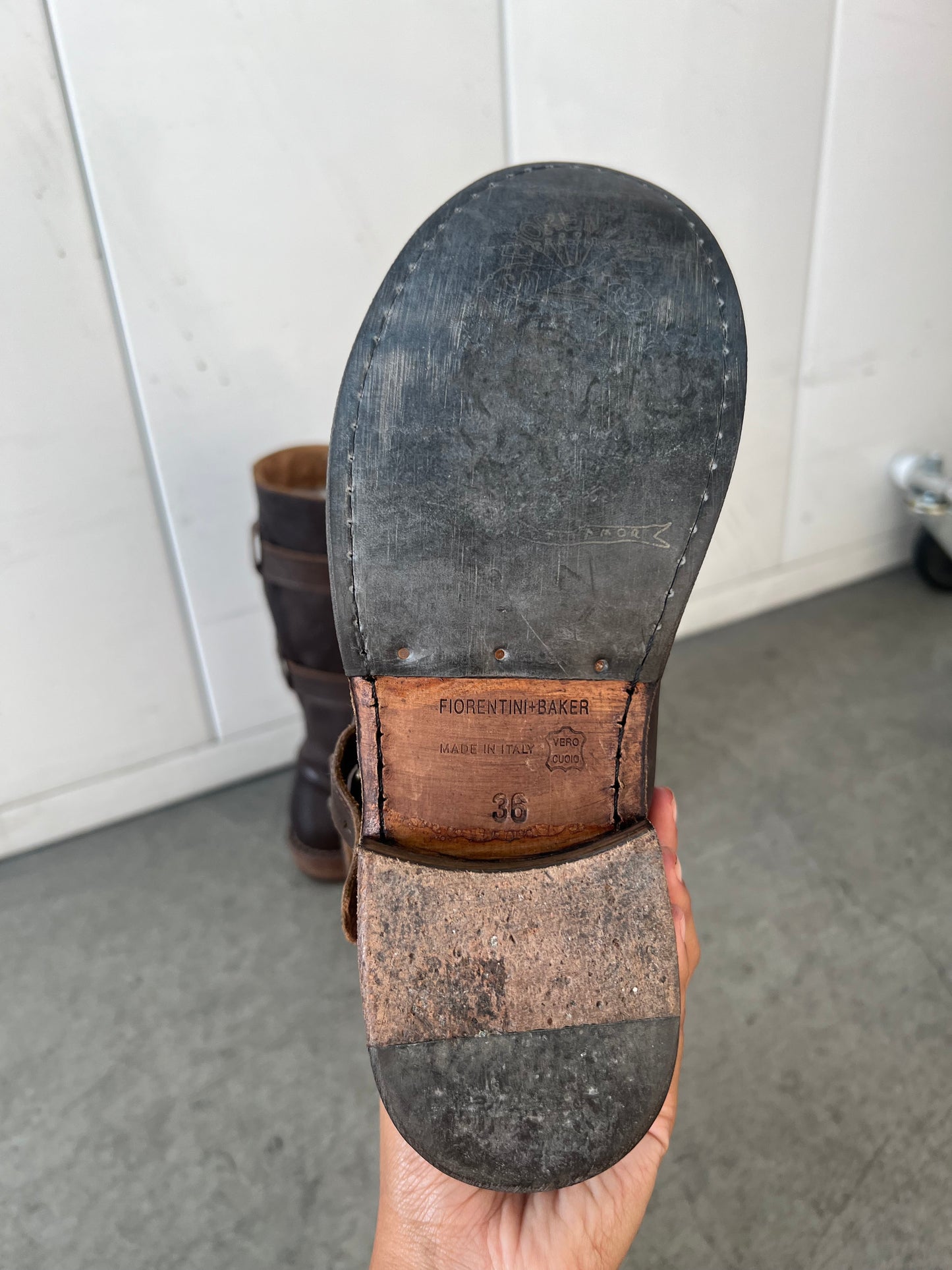Vintage buckled boots