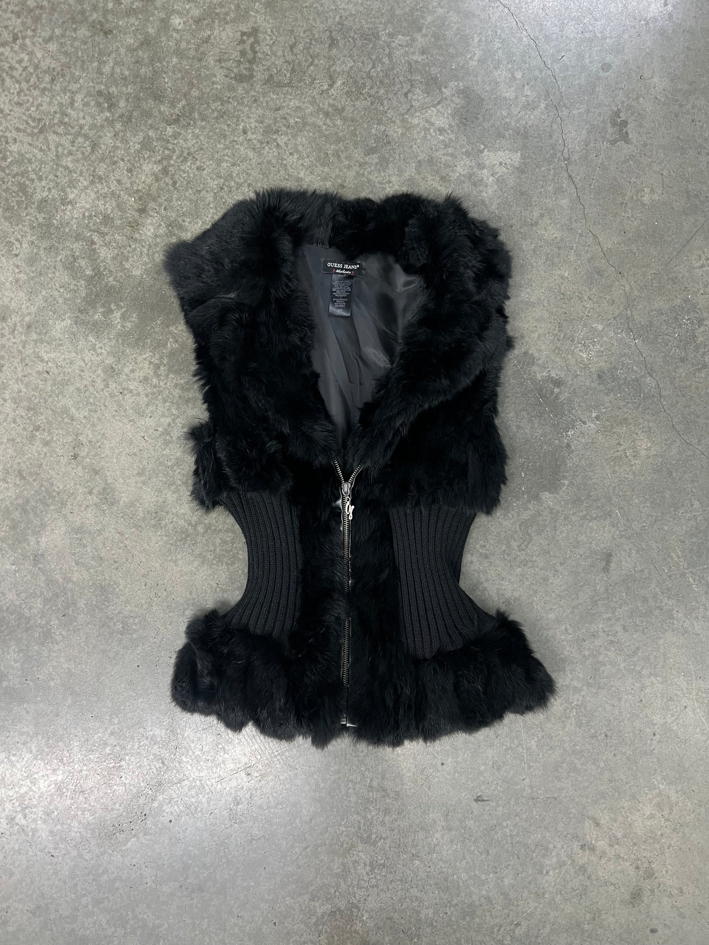 Vintage guess fur vest
