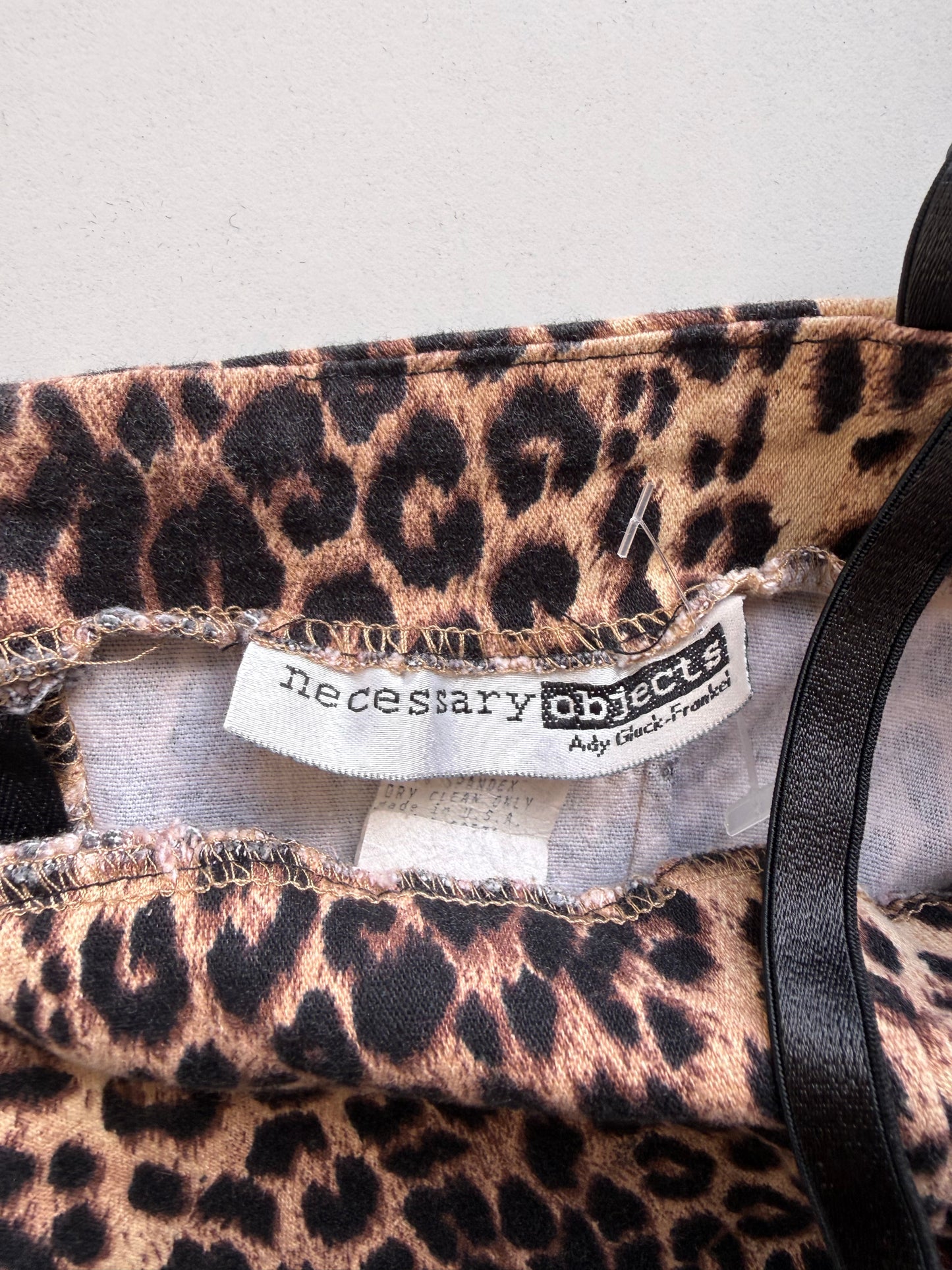 Vintage leopard strapless top