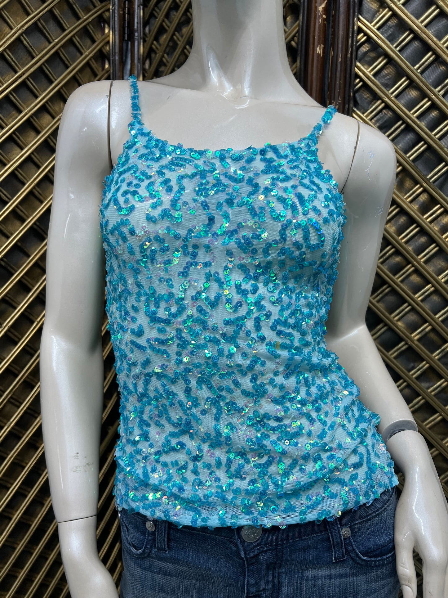 Vintage Y2K sequence mesh top