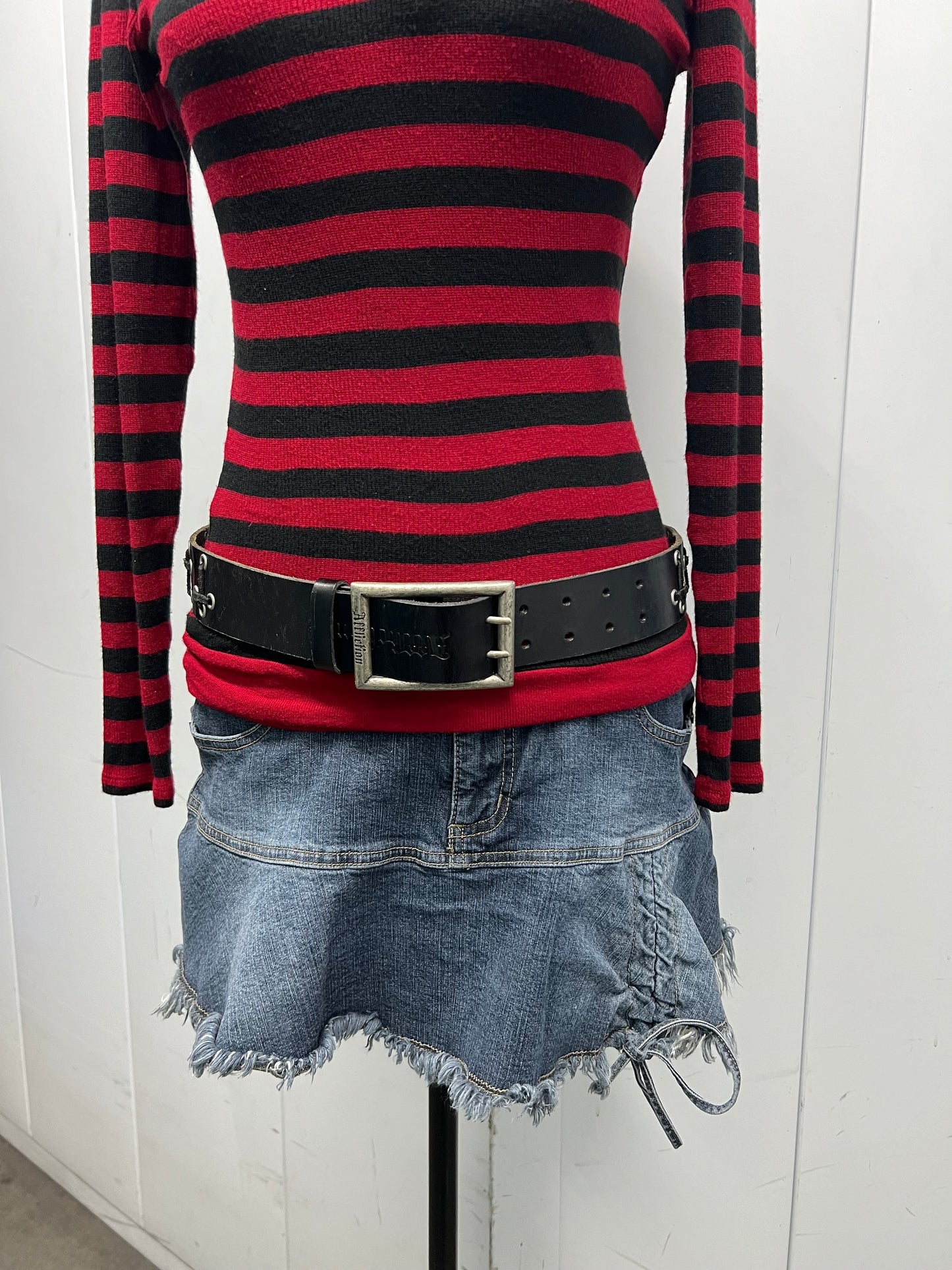 Vintage buckled affliction belt