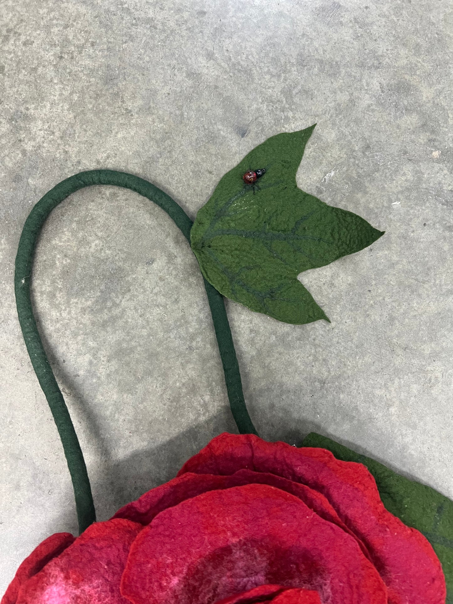 Vintage felt rose handbag