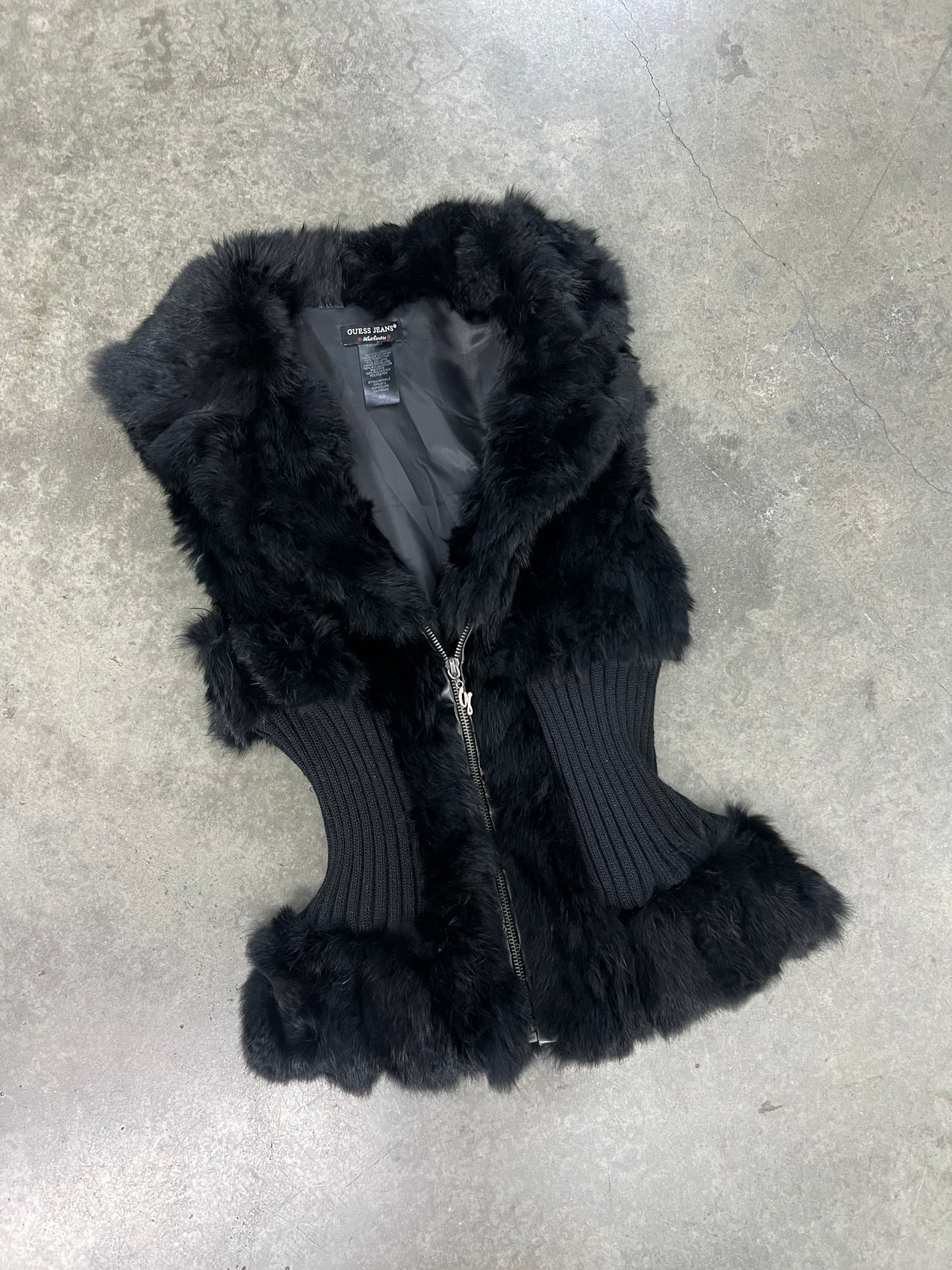 Vintage guess fur vest