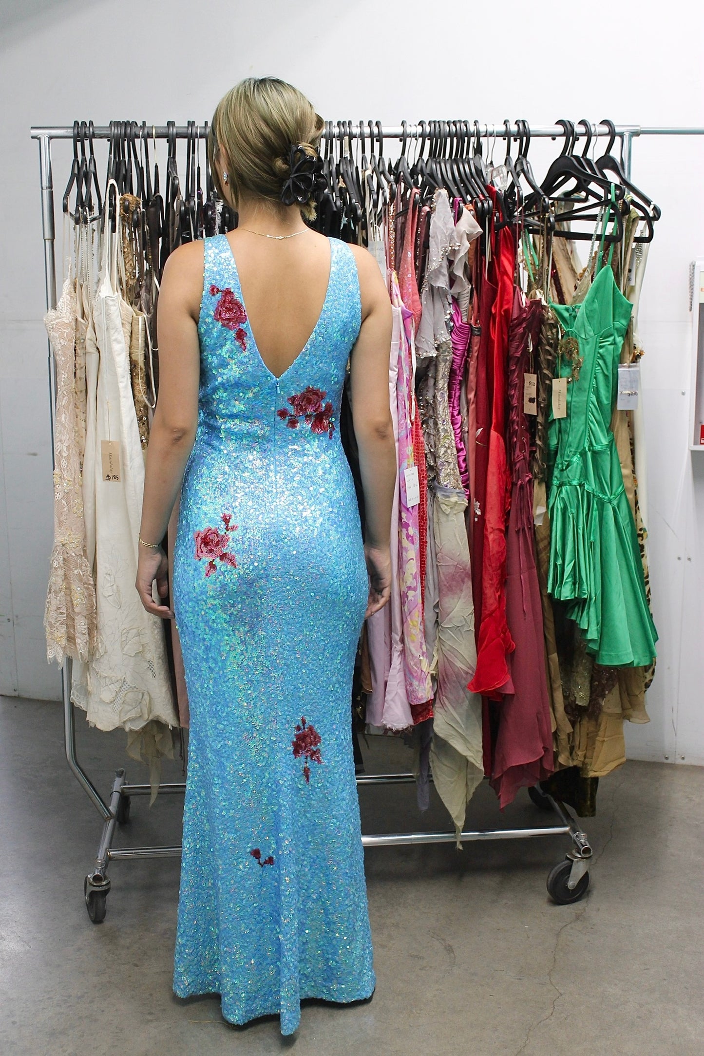 Rose sequined dress