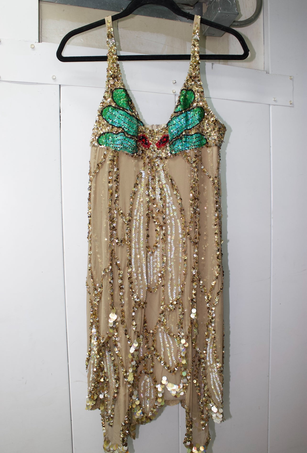 Vintage mandalay butterfly sequins dress