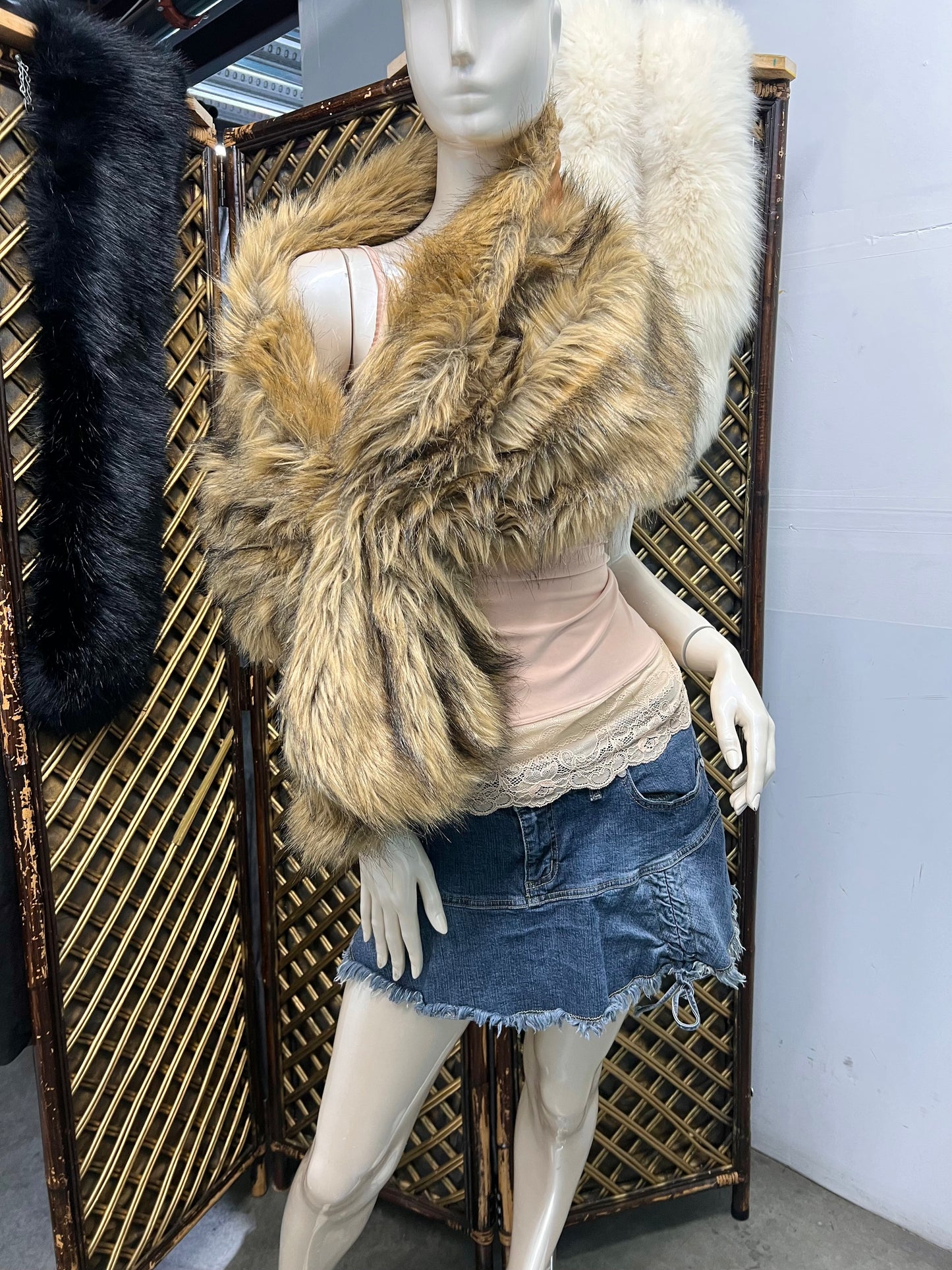 Vintage fur shawl