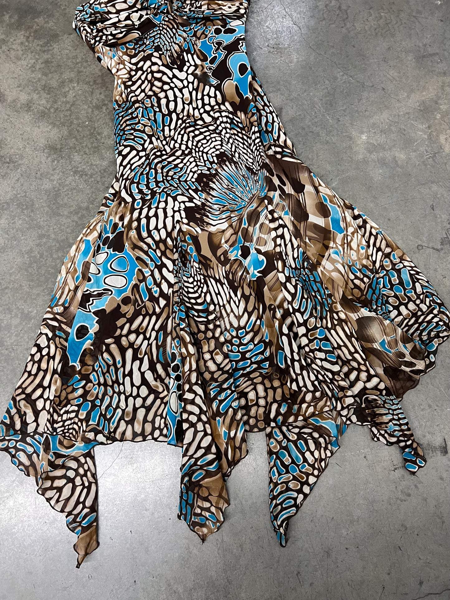 Vintage halter ruffled dress