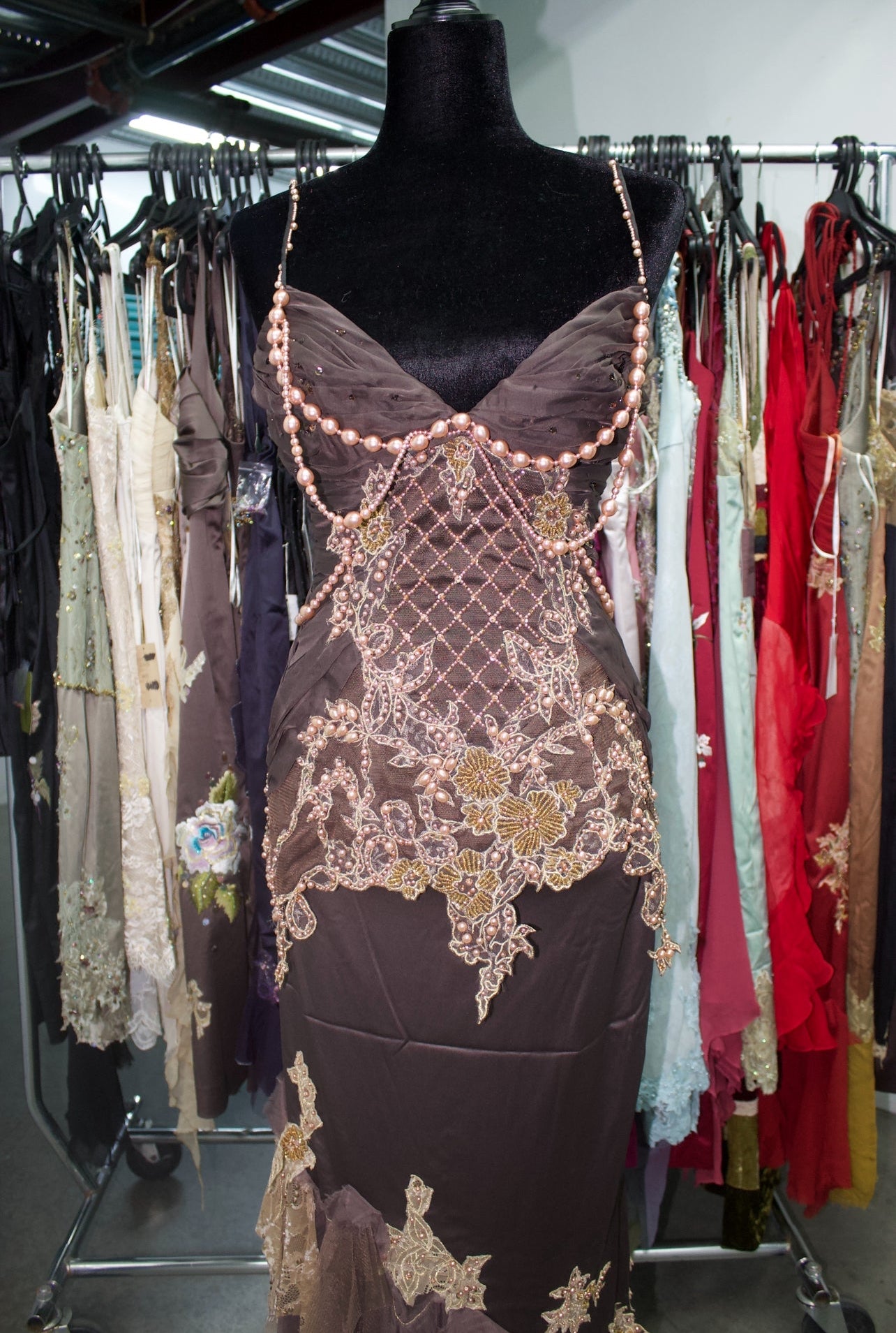 Vintage pearl beaded dress