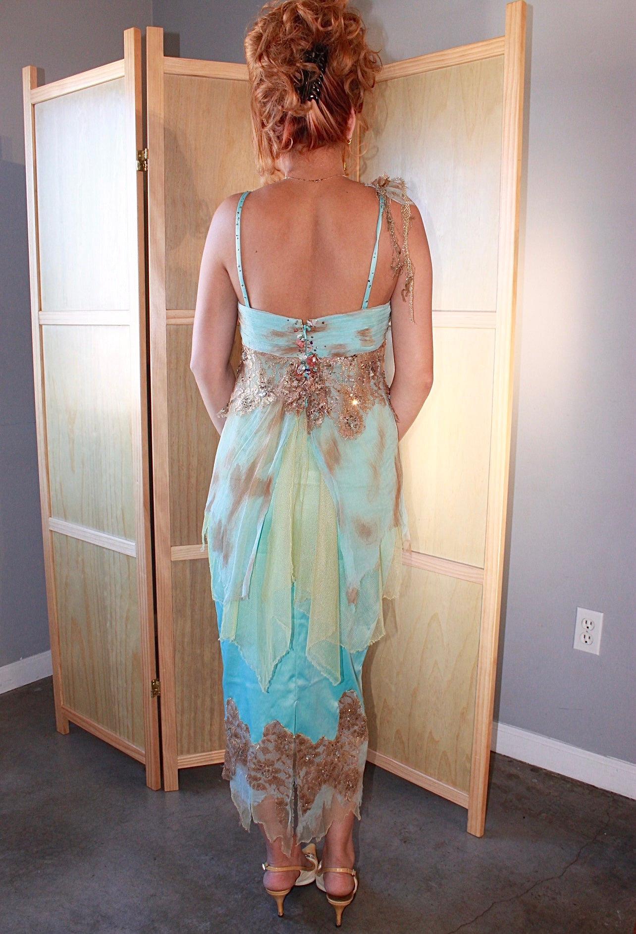 Vintage mermaid green set