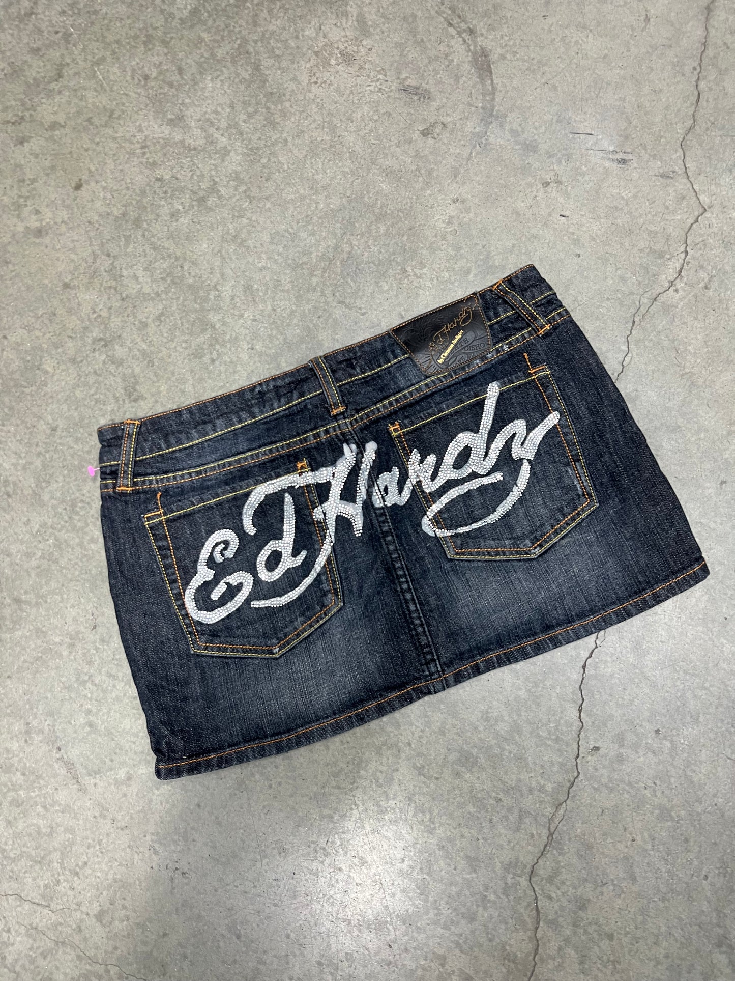 2000’s Ed Hardy miniskirt