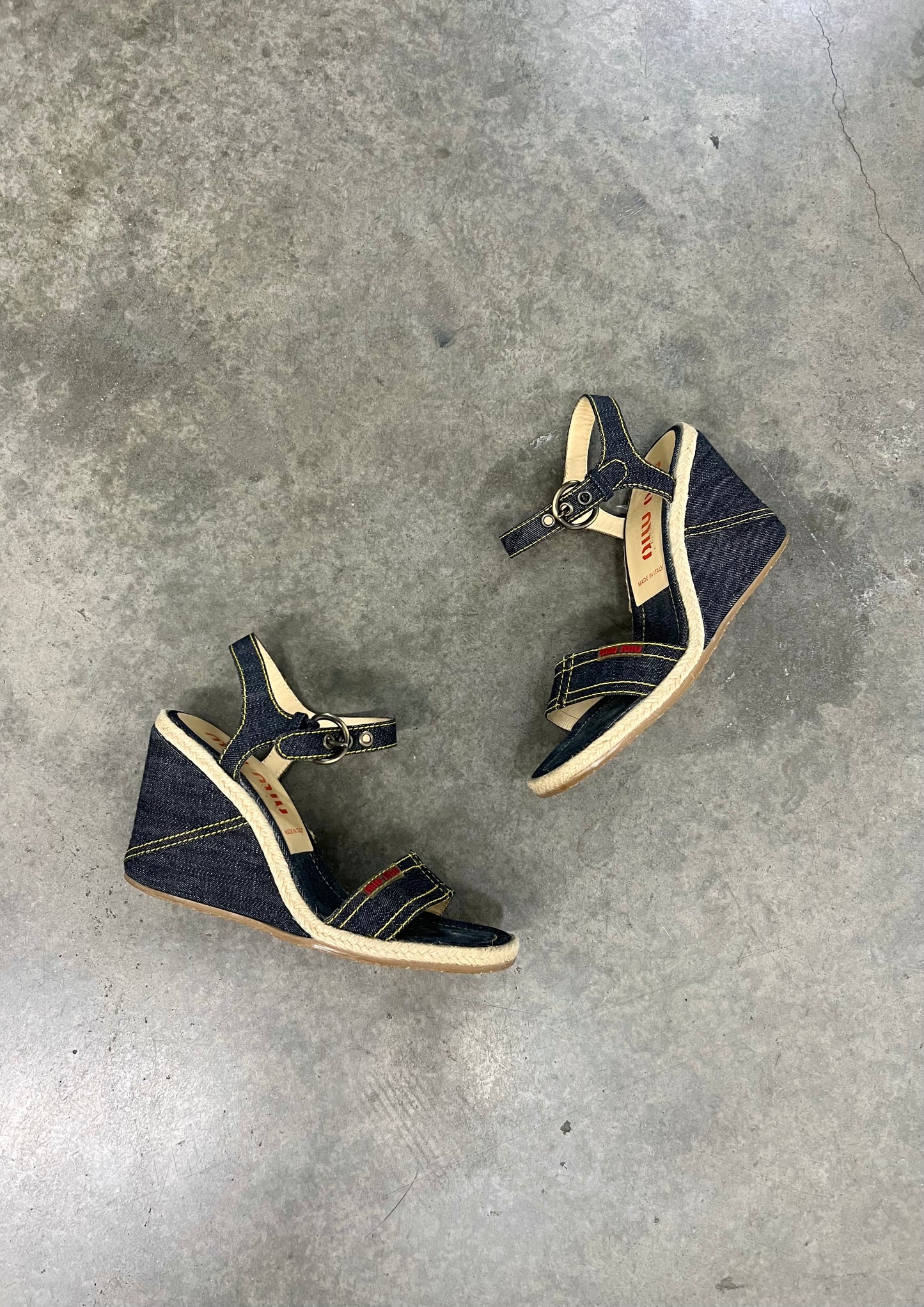 Vintage denim Miu Miu sandals