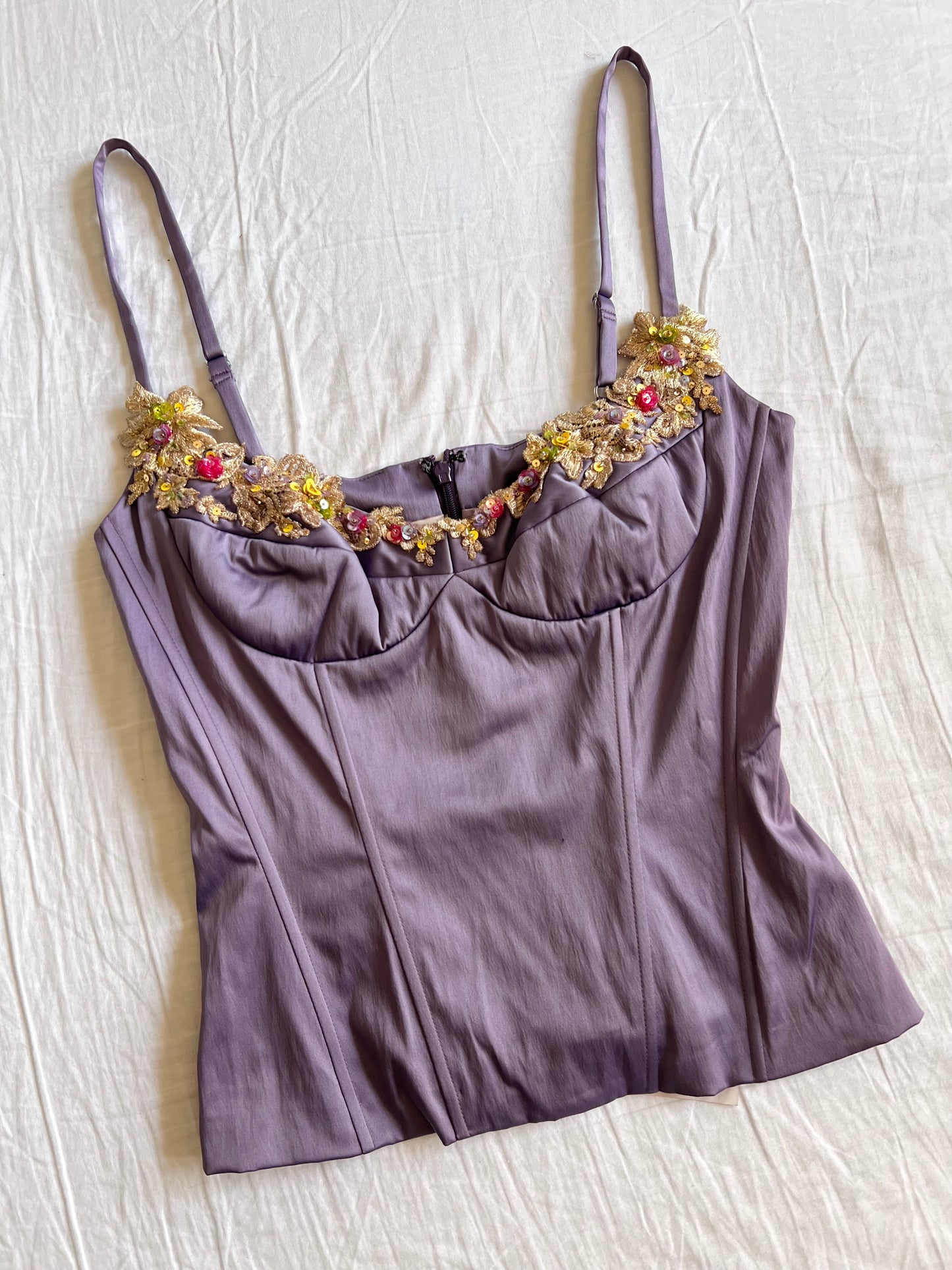 Lavender sequins corset