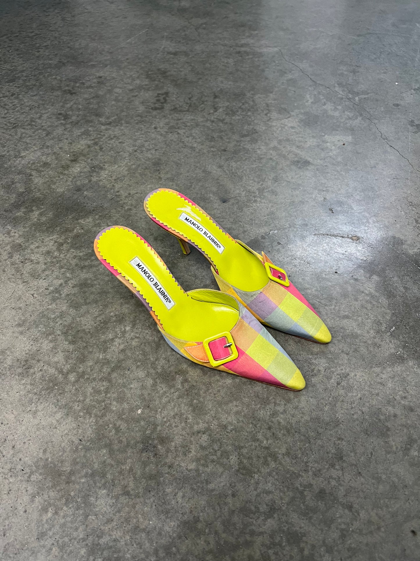 Vintage plaid Manolos