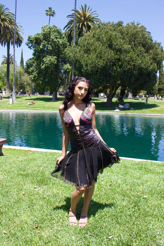 Black beaded fairy dress