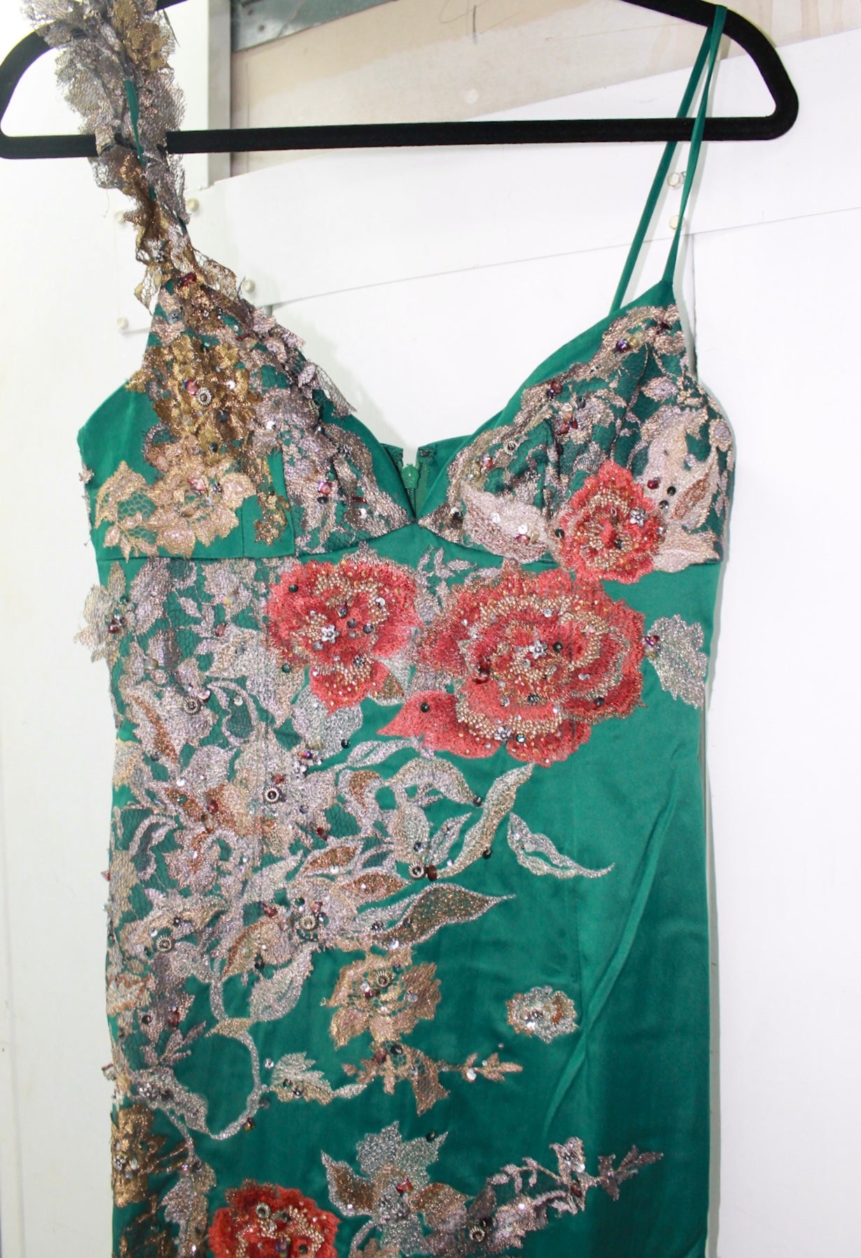 Vintage mandalay green lace dress