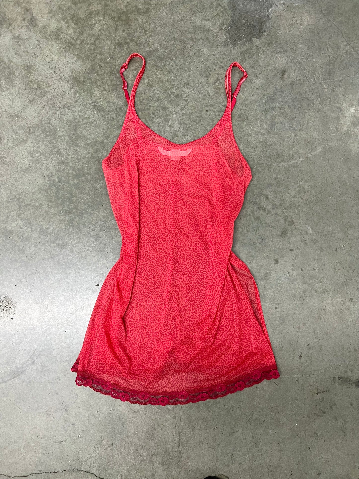 Vintage VS red leopard slip