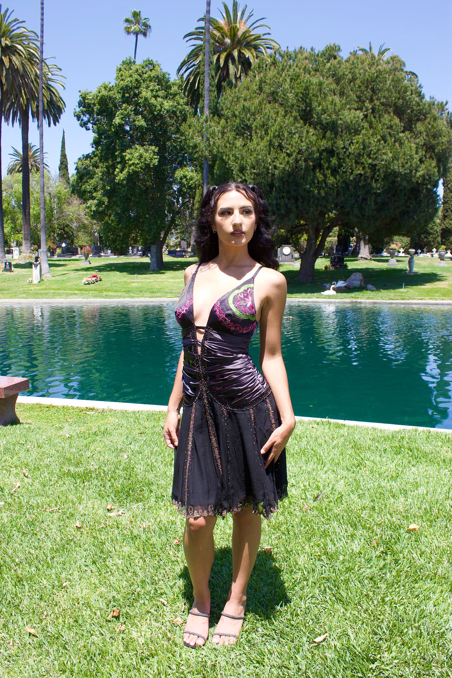 Black beaded fairy dress