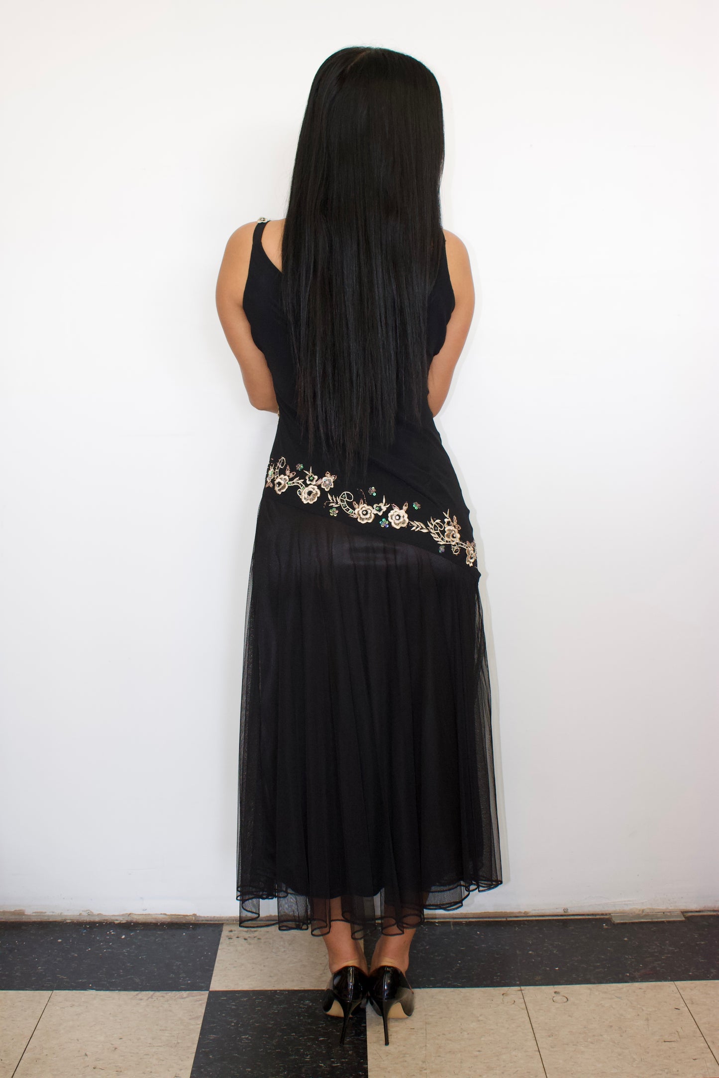 Vintage beaded embroidered dress