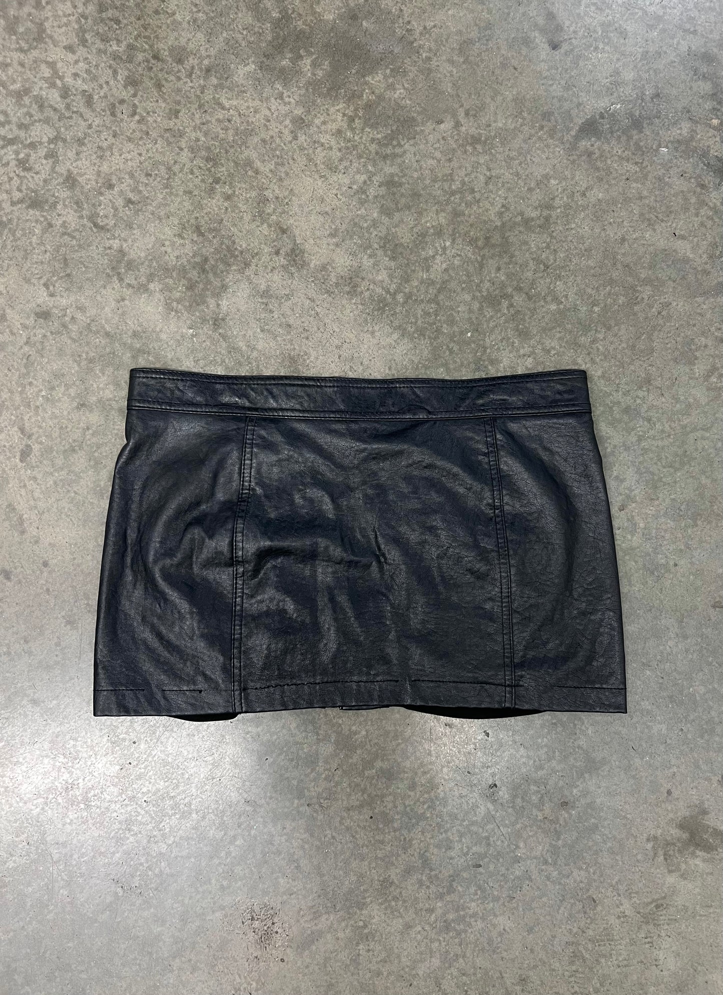 Vintage leather miniskirt