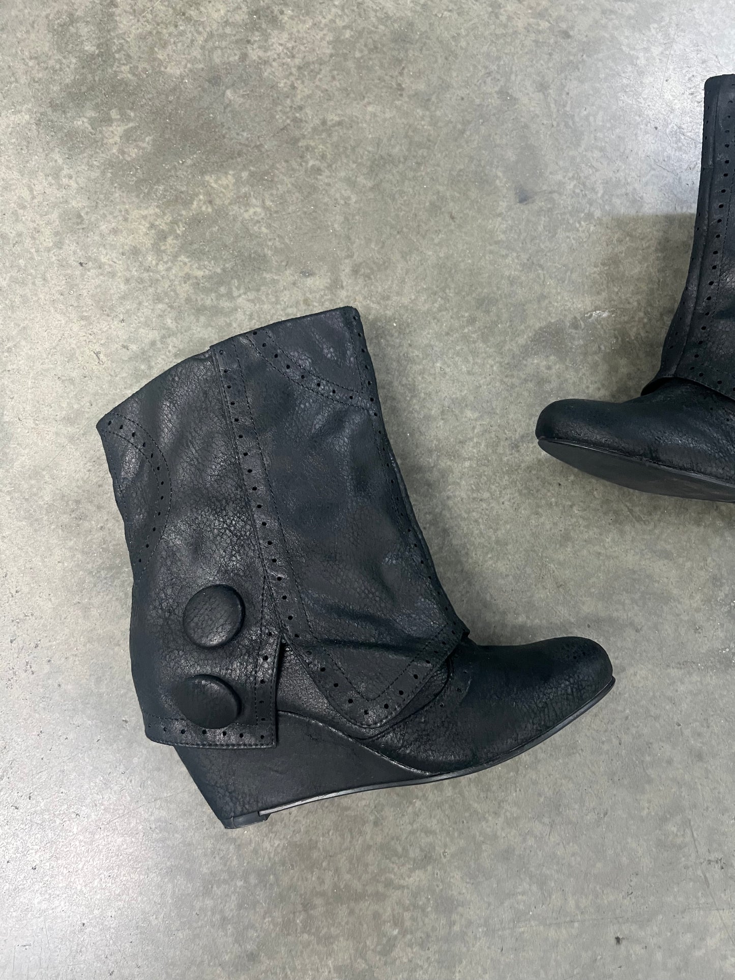 Vintage button ankle boots
