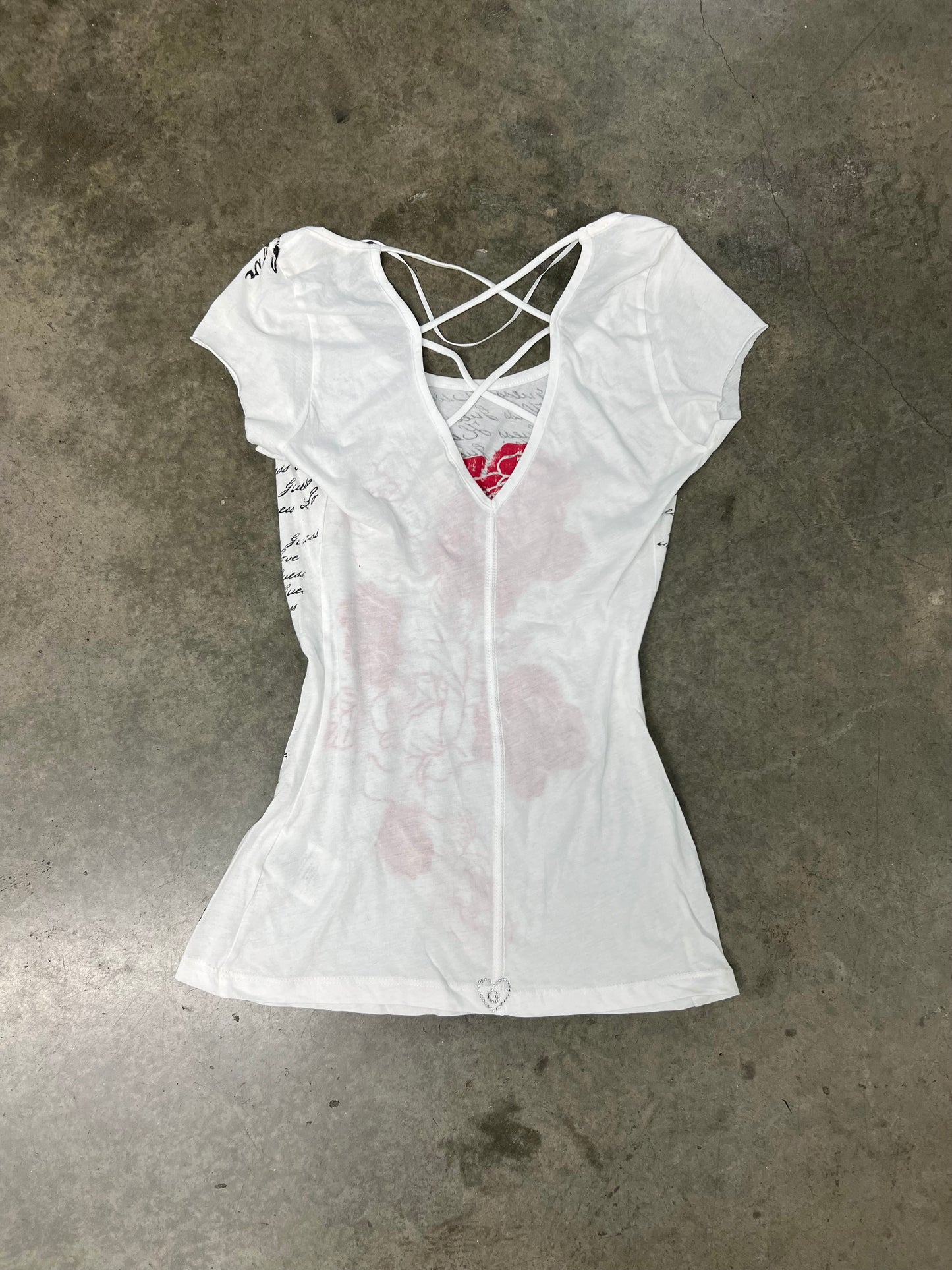 Vintage guess rose top