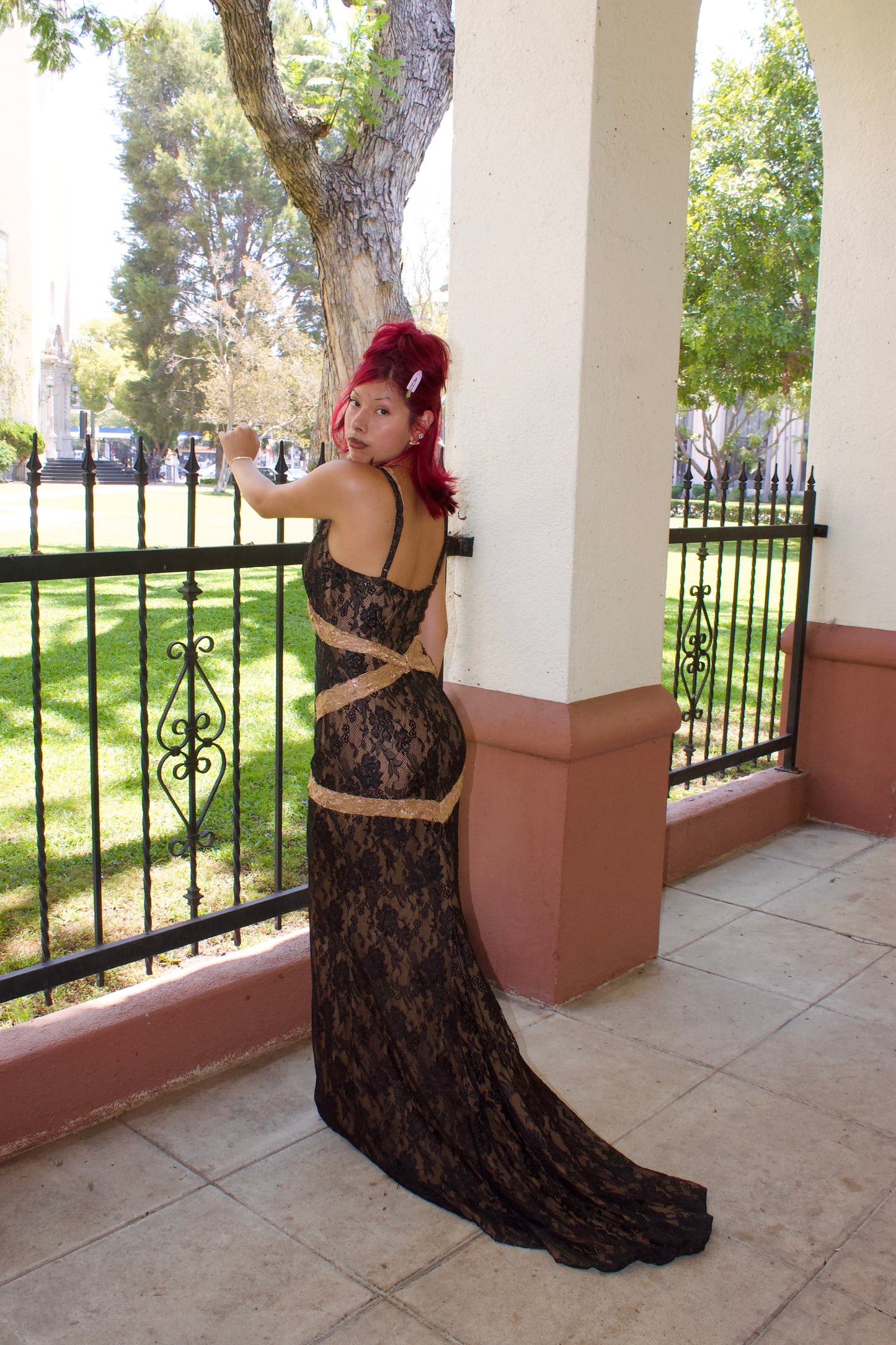 Long lace gown
