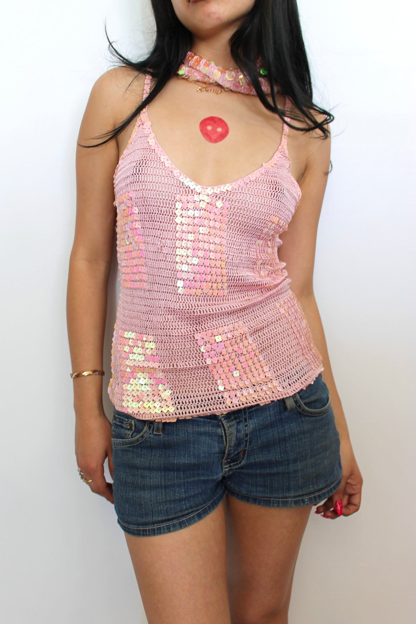 Vintage sequence mermaid top