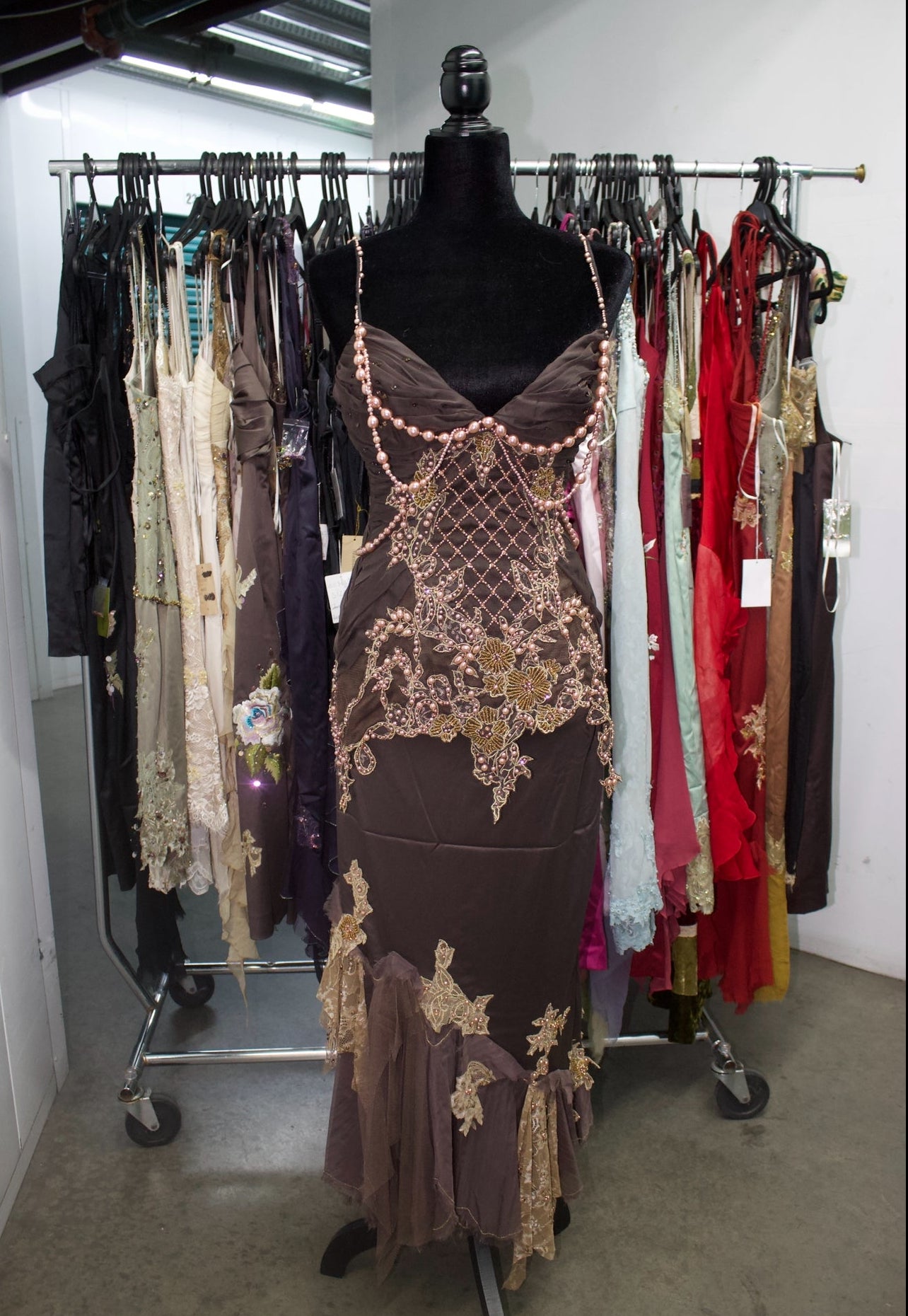 Vintage pearl beaded dress