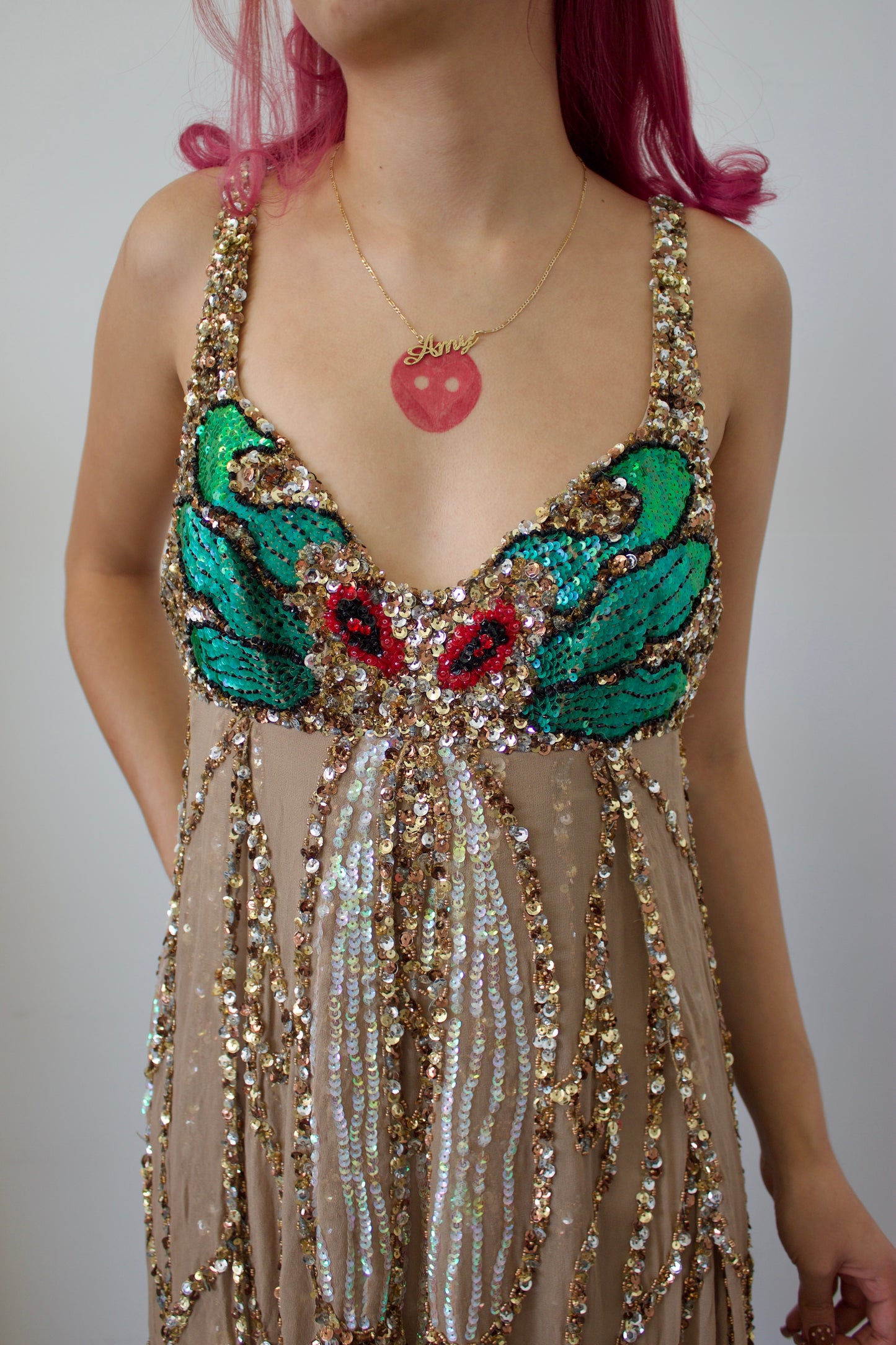 Vintage Mandalay butterfly layered dress