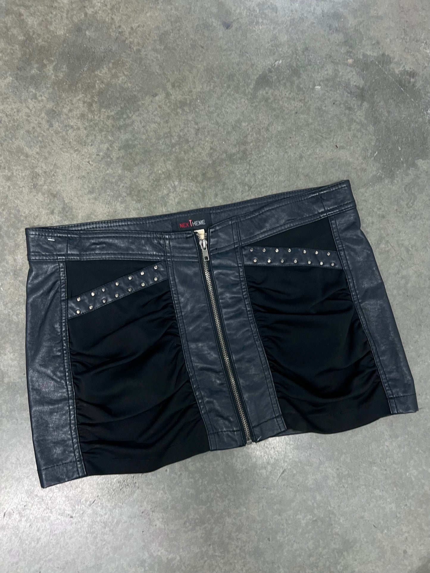Vintage leather miniskirt