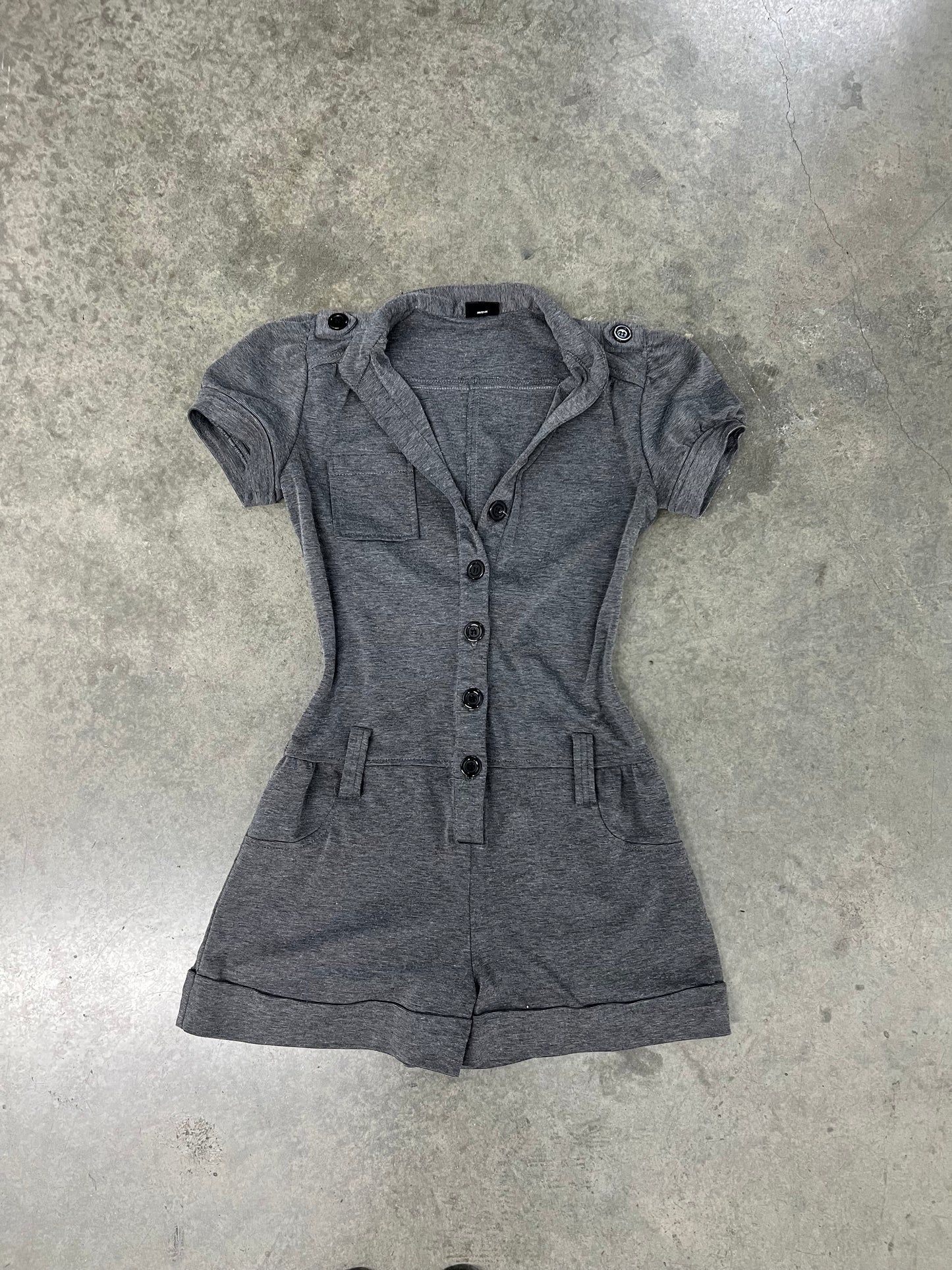 Vintage grey buttoned romper