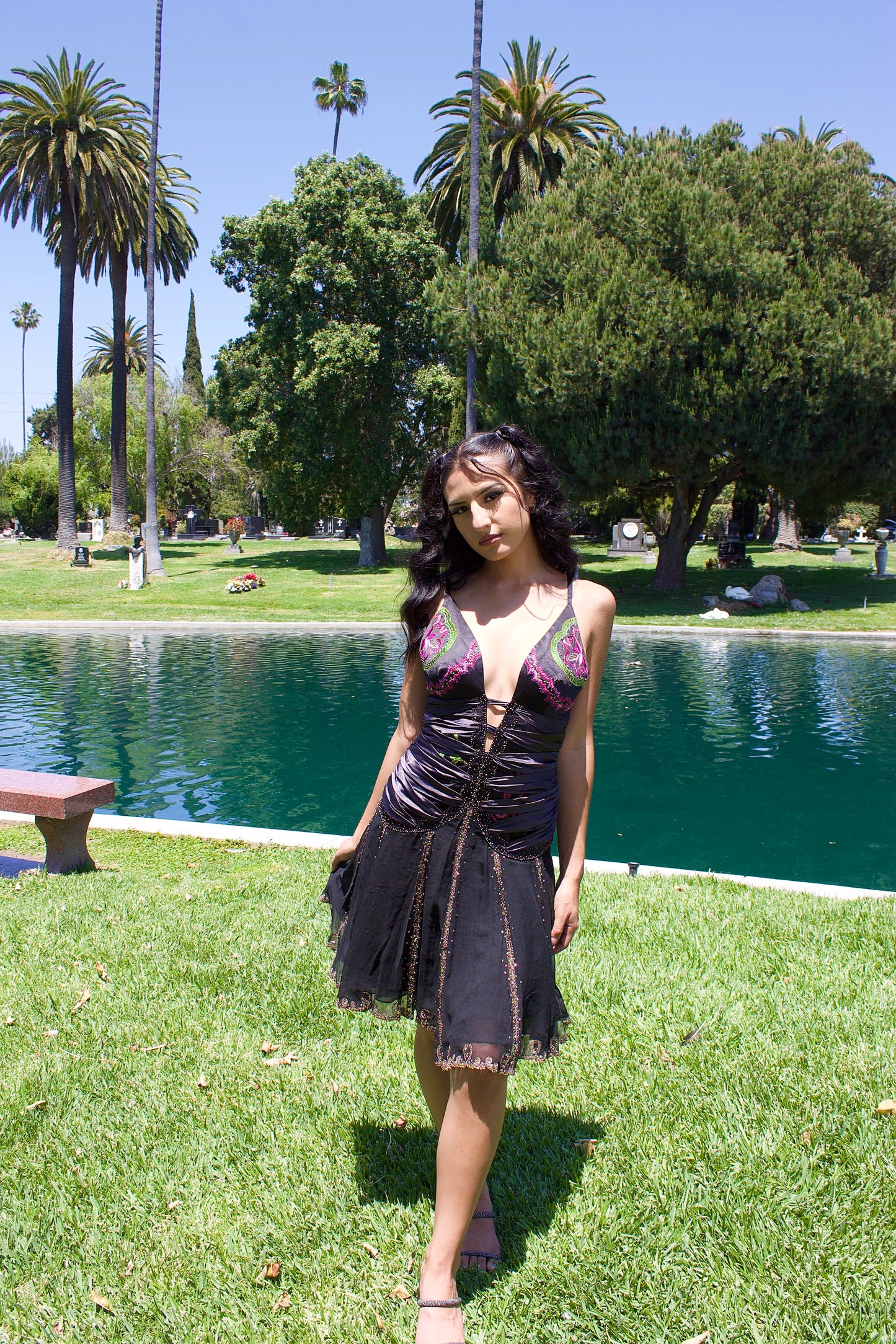 Black beaded fairy dress