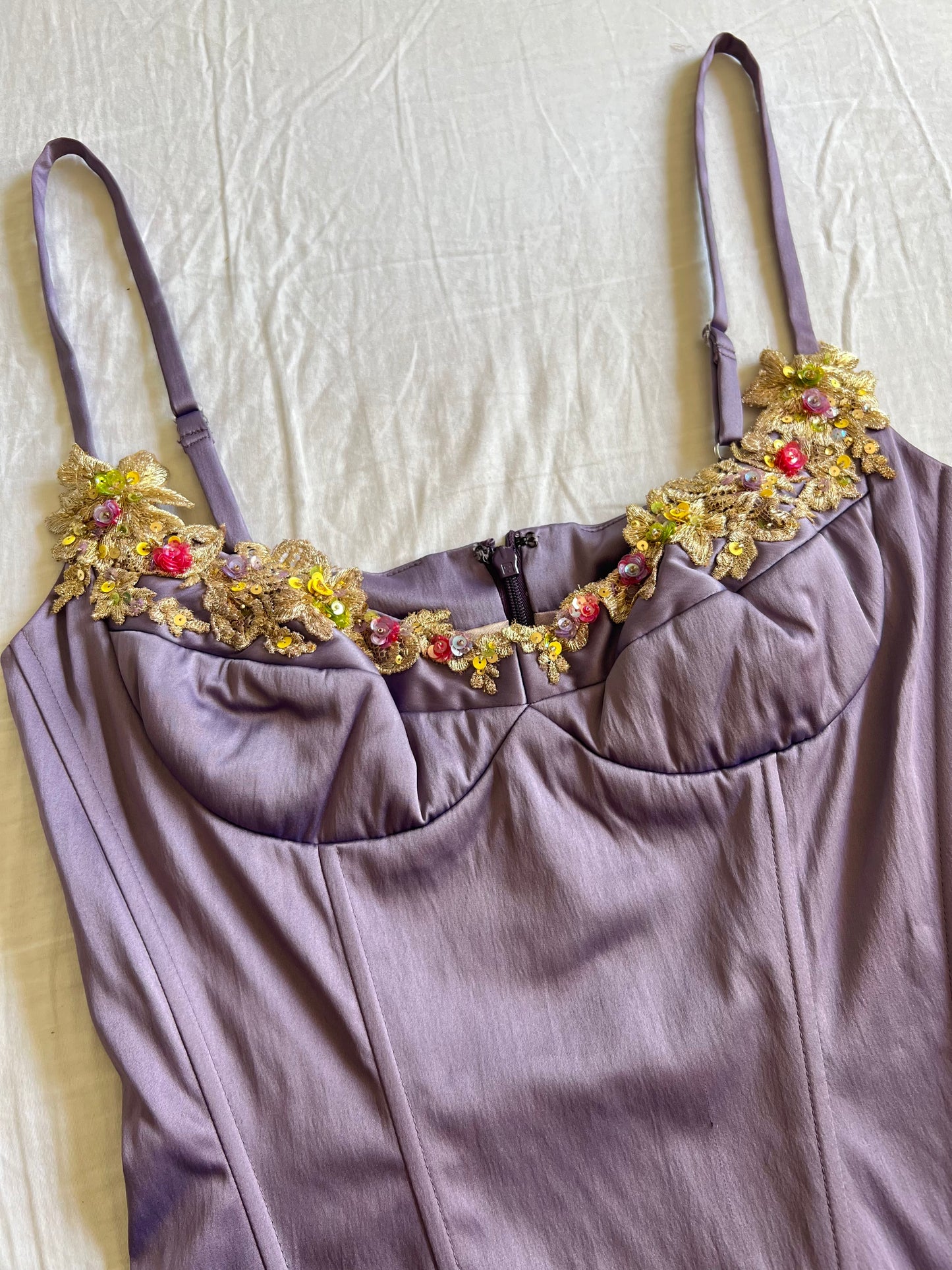 Lavender sequins corset