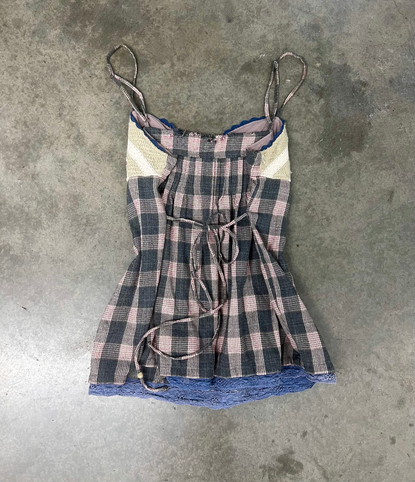 Vintage Y2K plaid babydoll top
