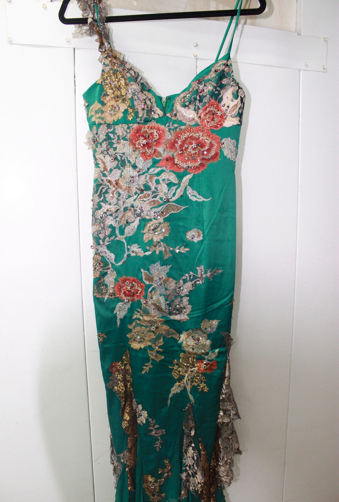 Vintage mandalay green lace dress