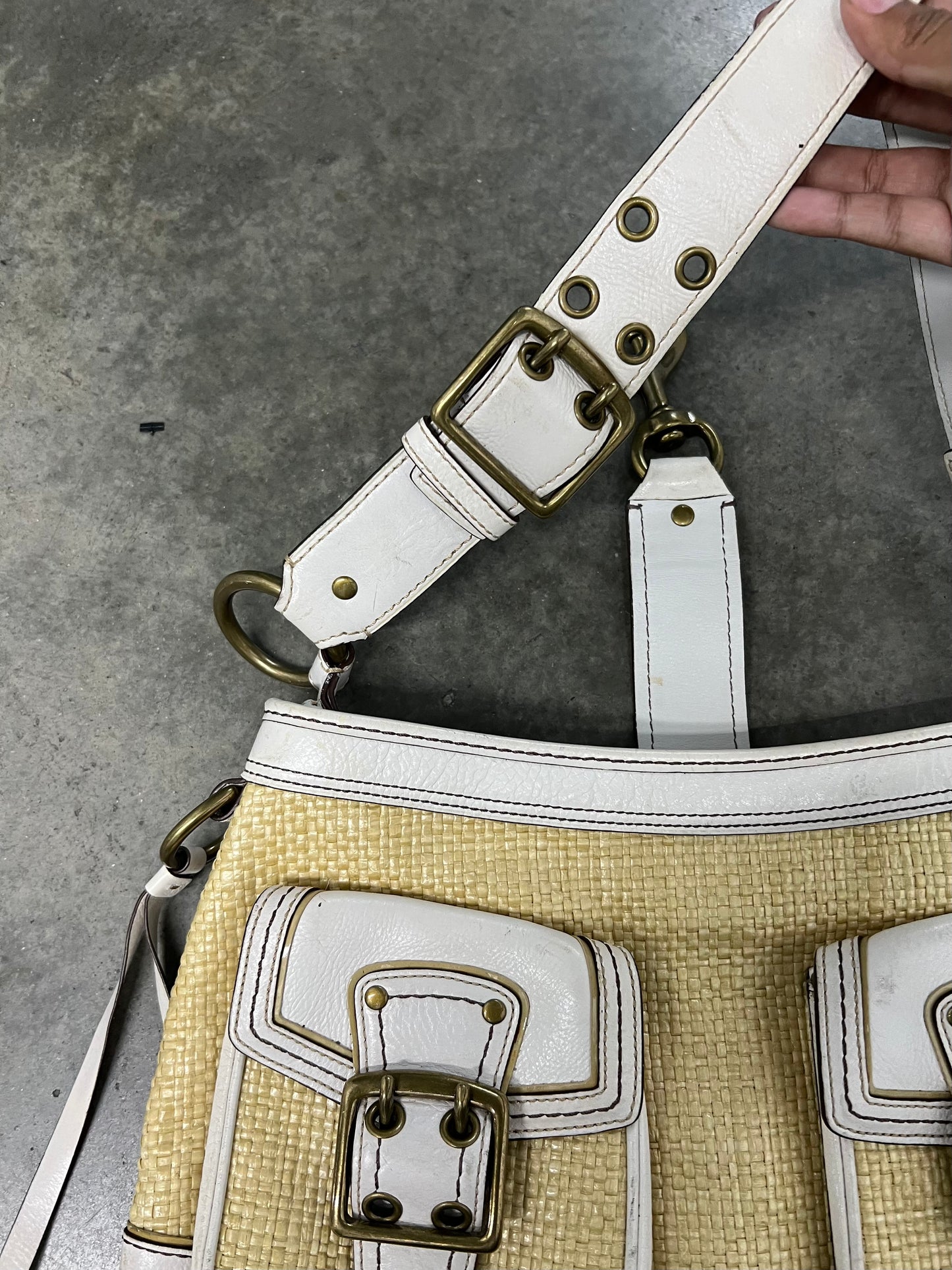 Vintage coach buckled bag