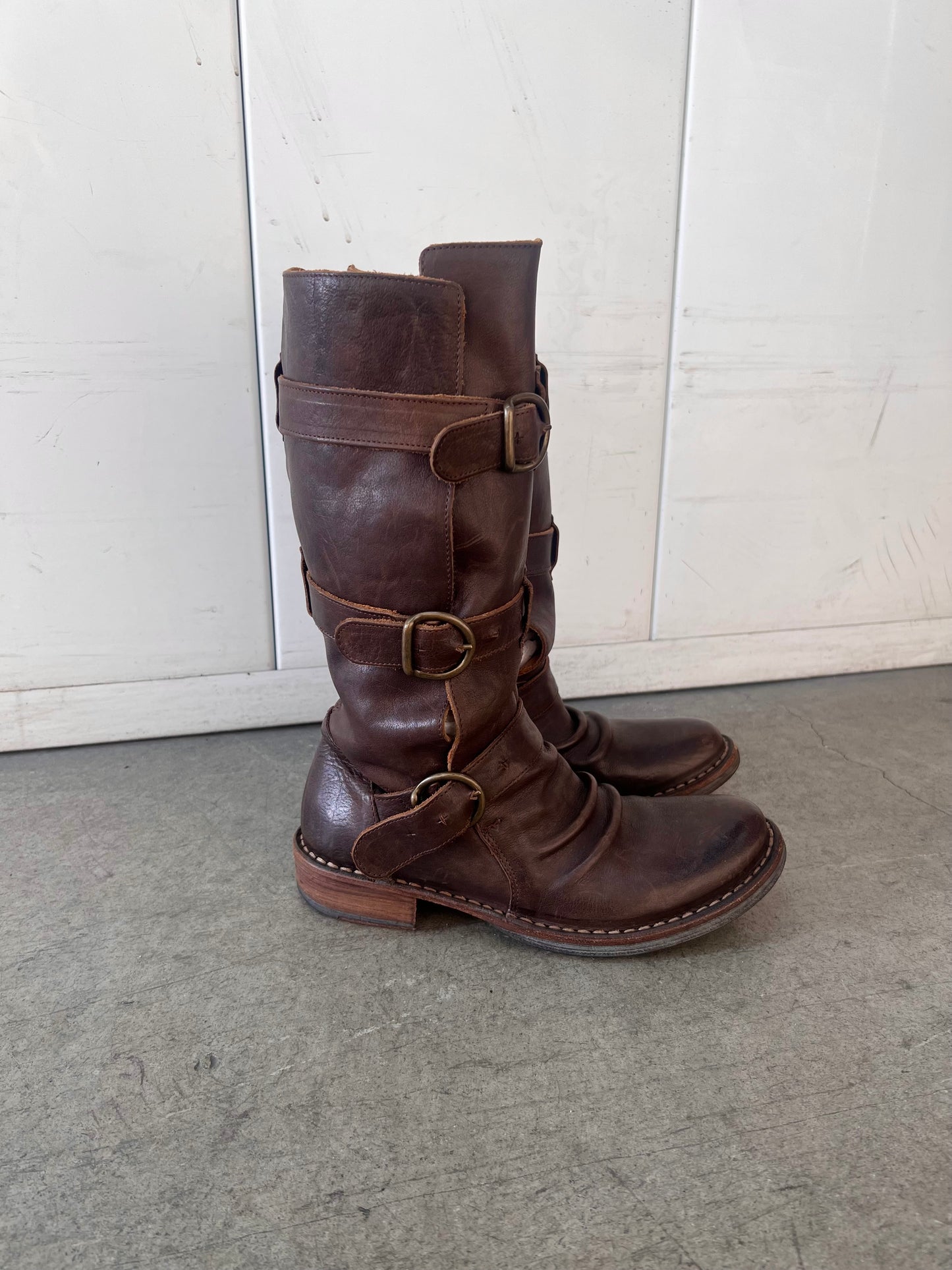 Vintage buckled boots