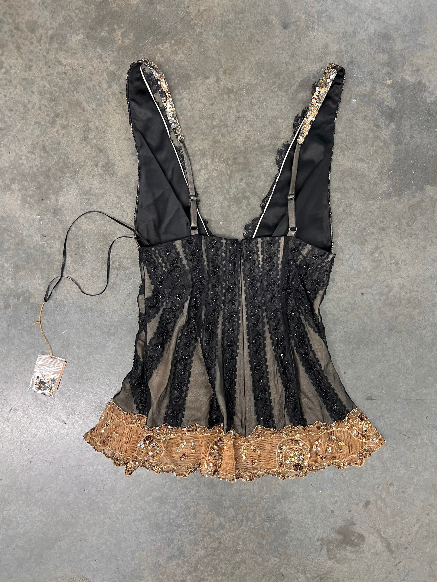 Vintage beaded mandalay top
