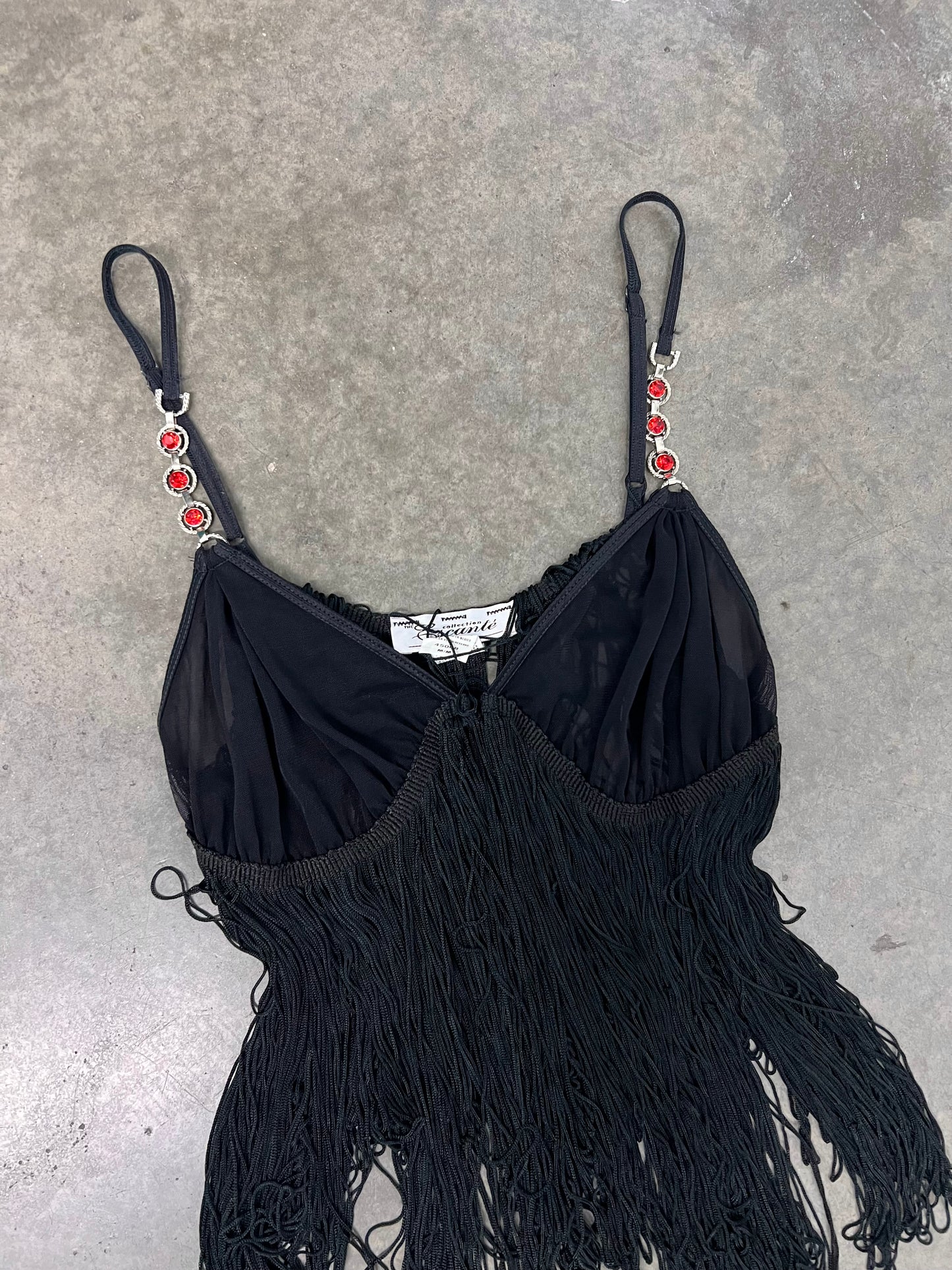 Vintage fringe bra top