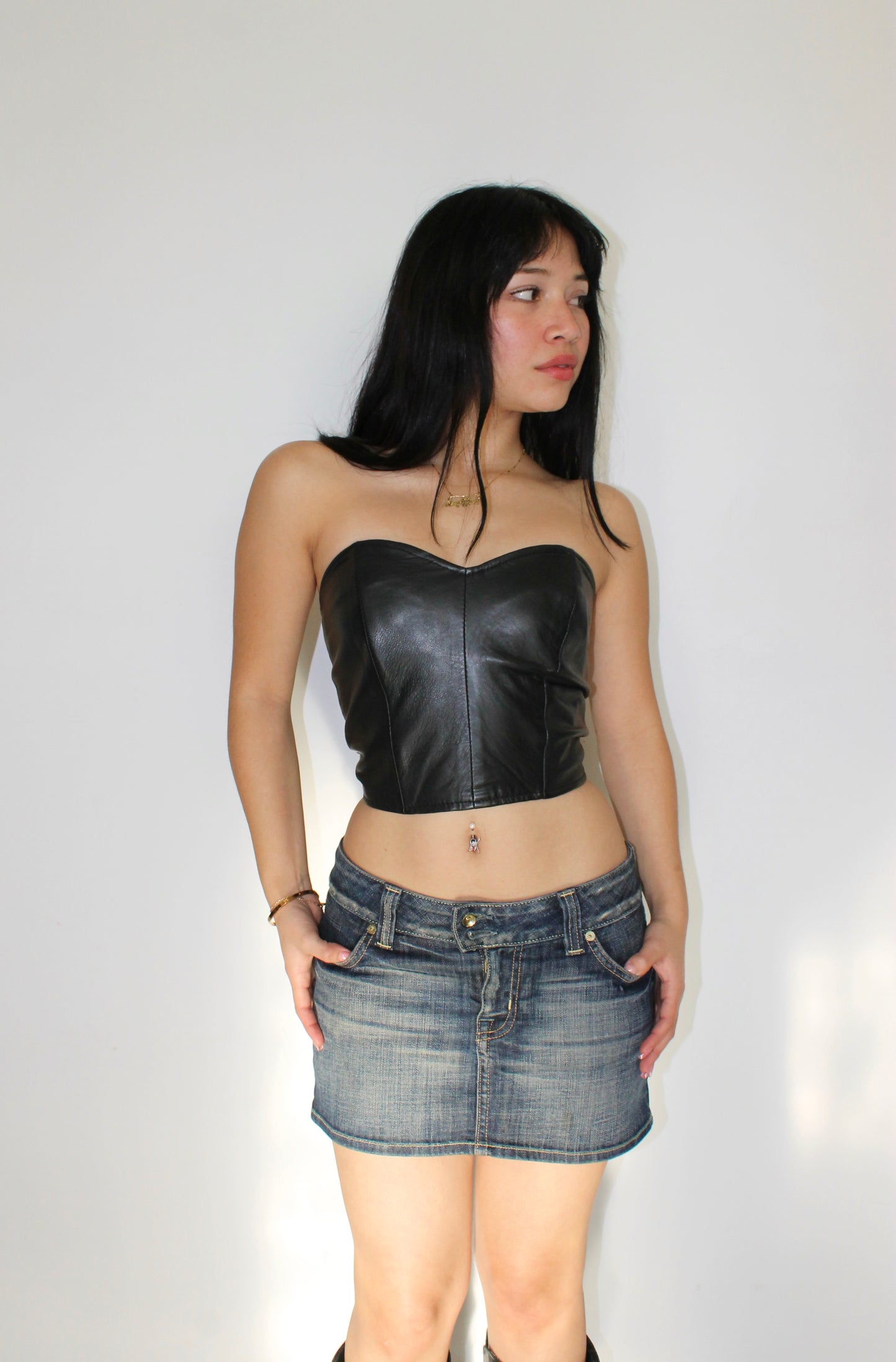Vintage leather top