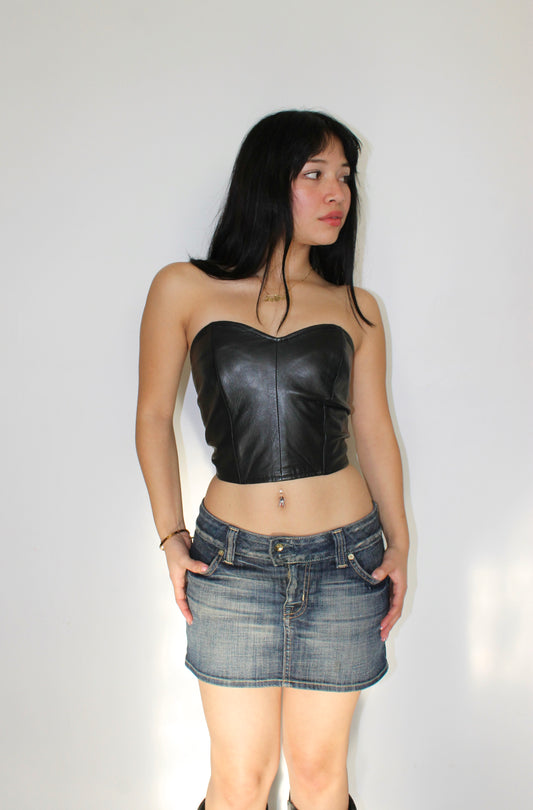 Vintage leather top