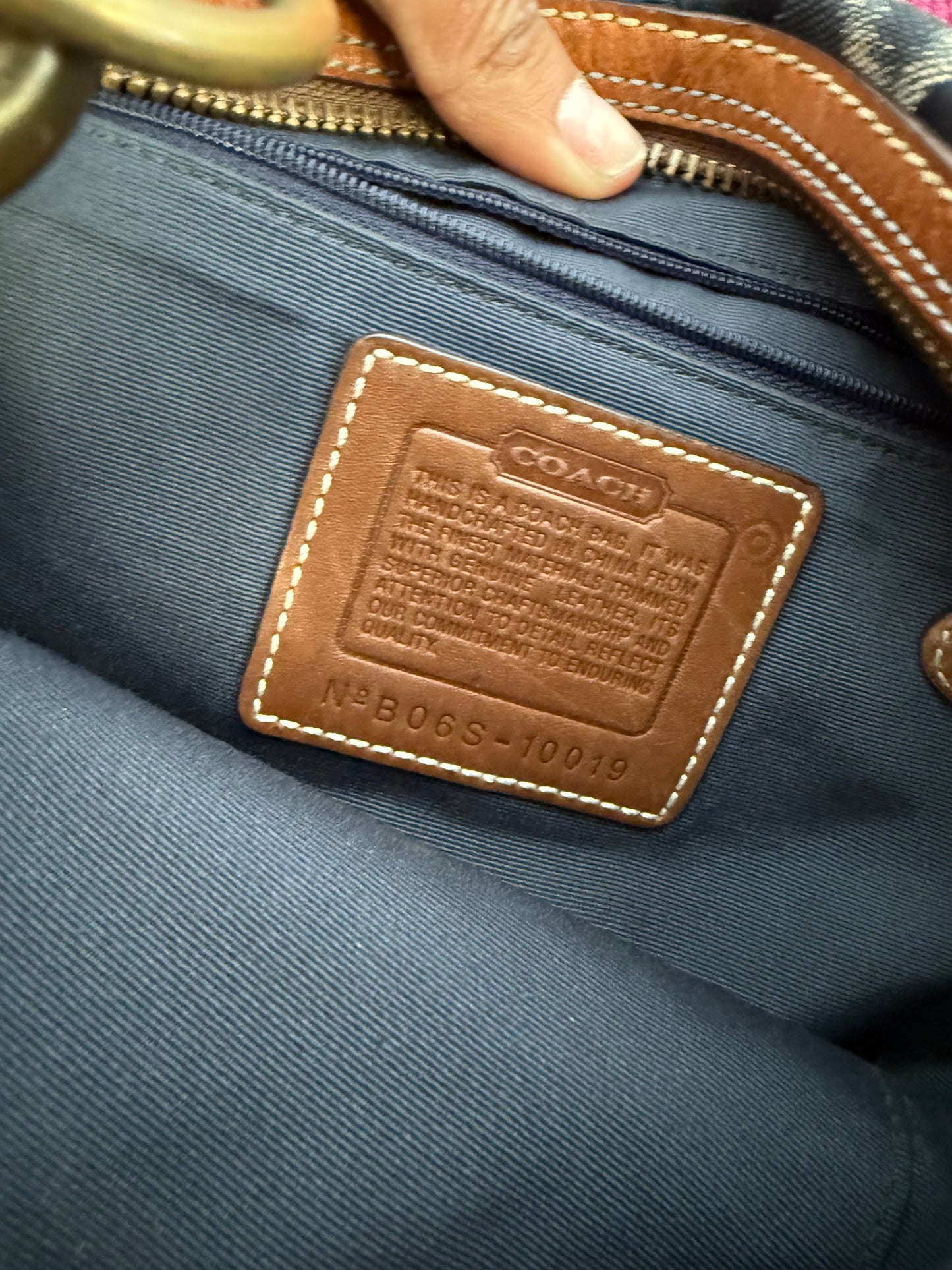Vintage denim coach bag