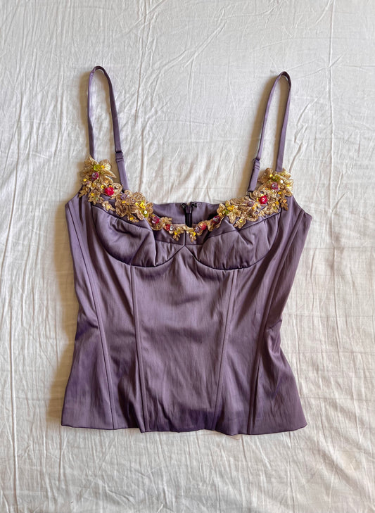 Lavender sequins corset