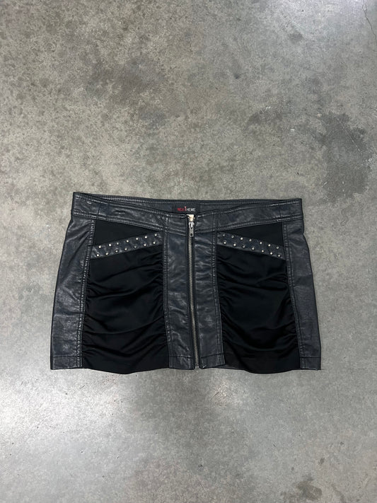 Vintage leather miniskirt