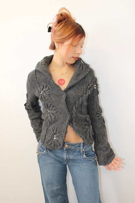 Vintage wool button up sweater