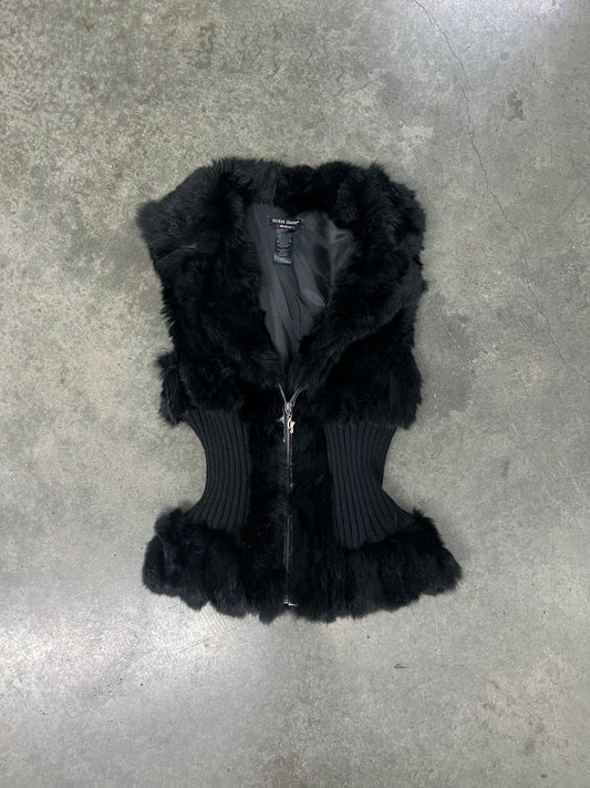 Vintage guess fur vest