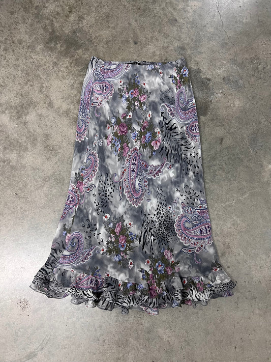 Vintage silk maxi skirt