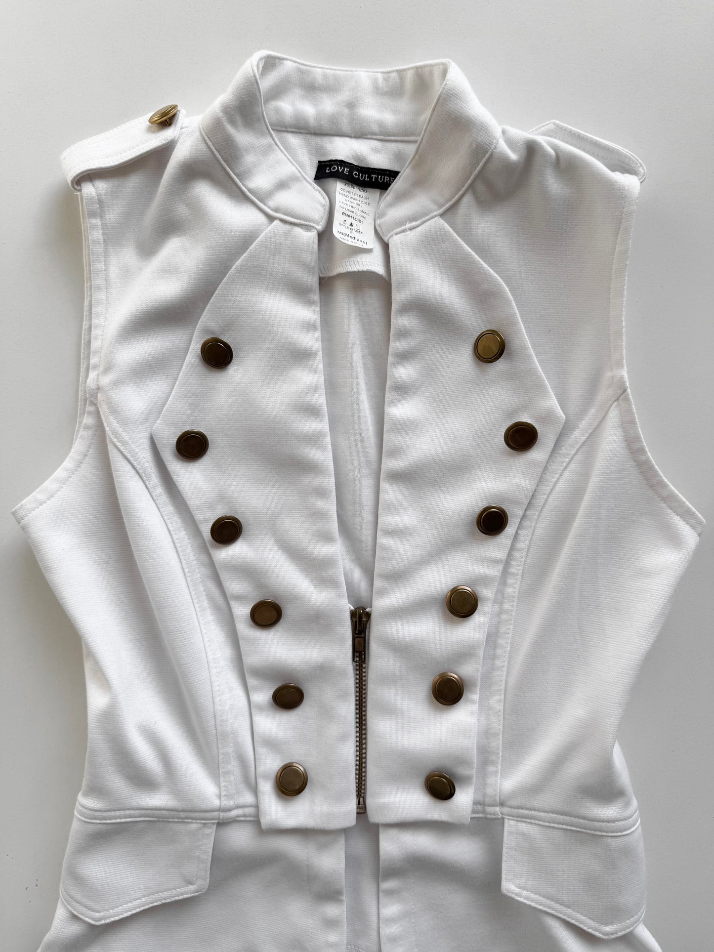 Vintage buttoned zipper vest